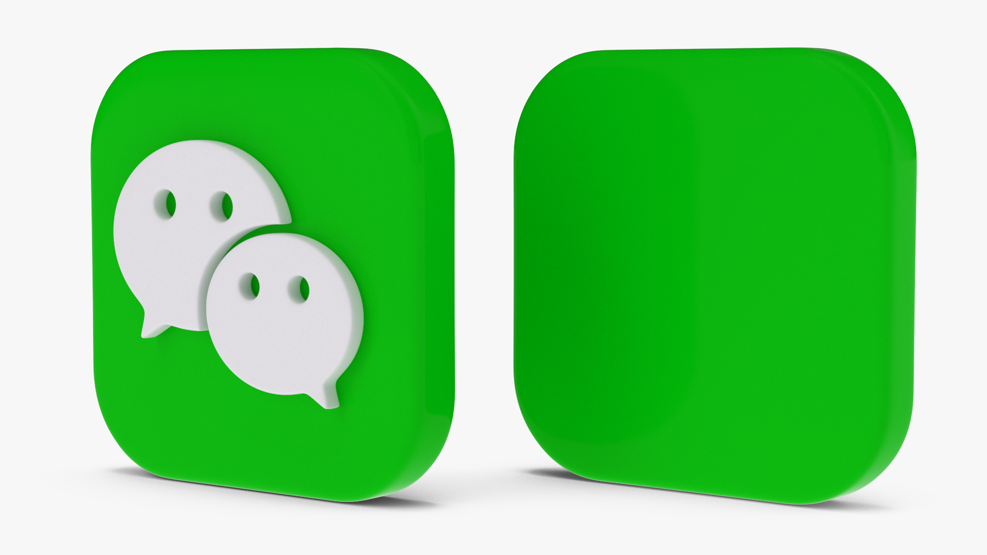 WeChat Social Media Icon 3D model