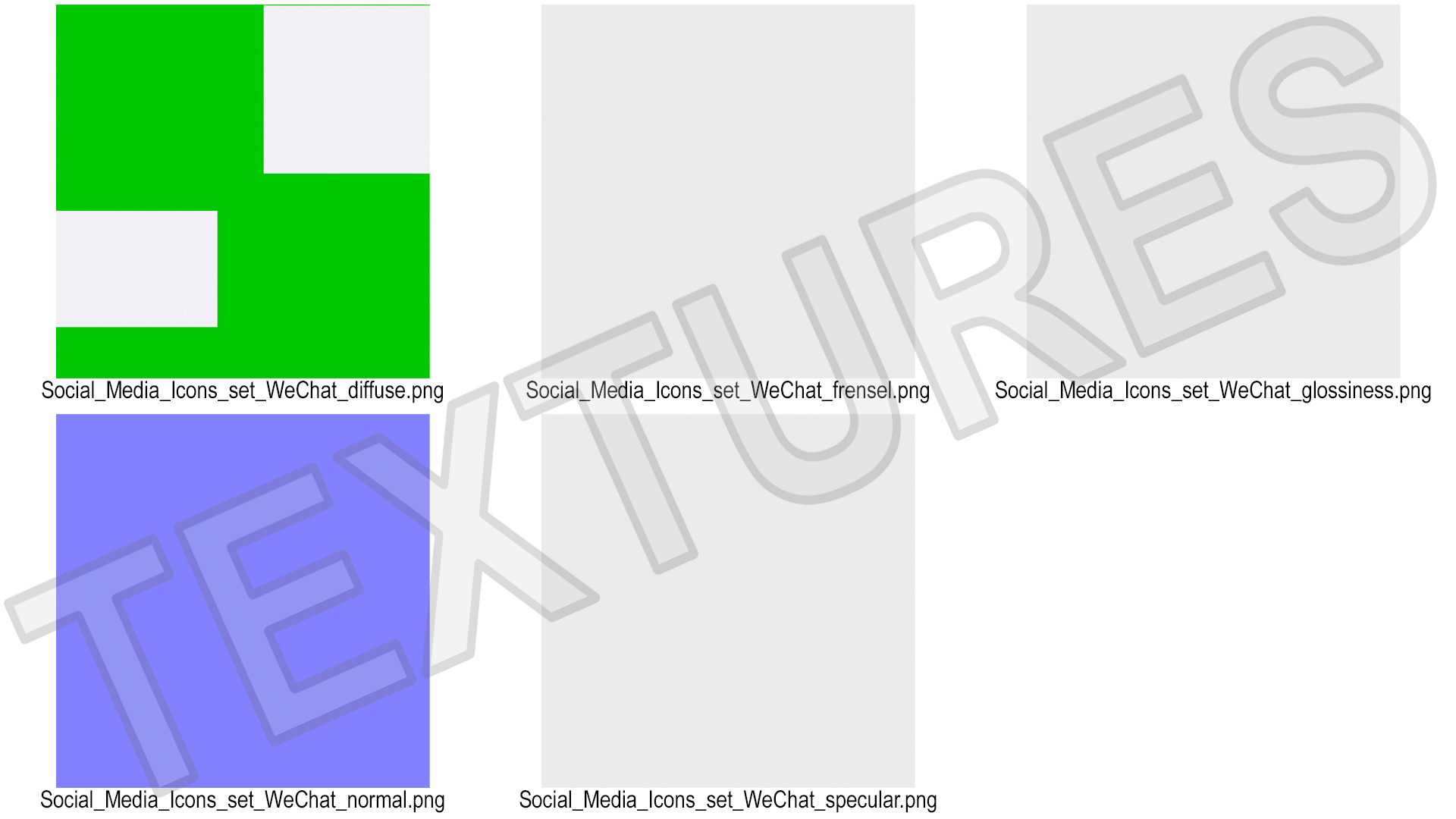 WeChat Social Media Icon 3D model