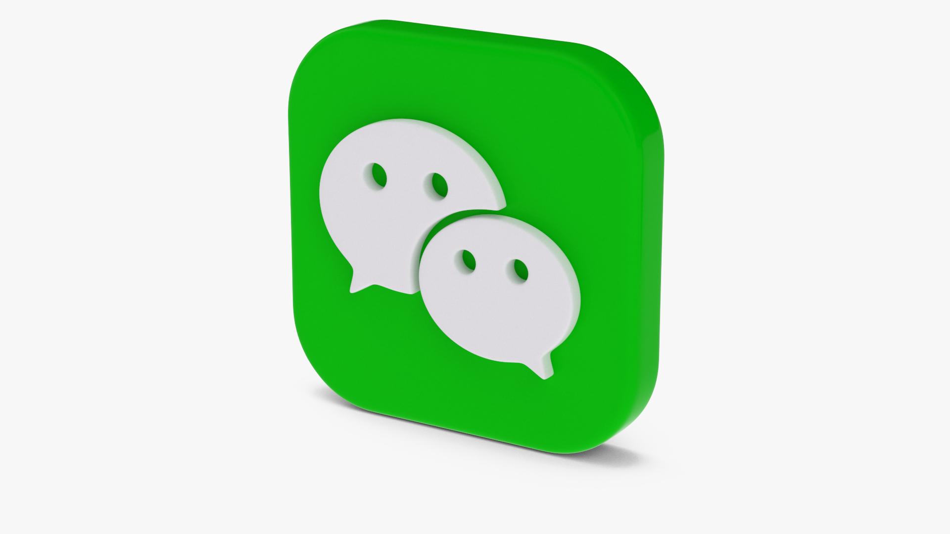WeChat Social Media Icon 3D model