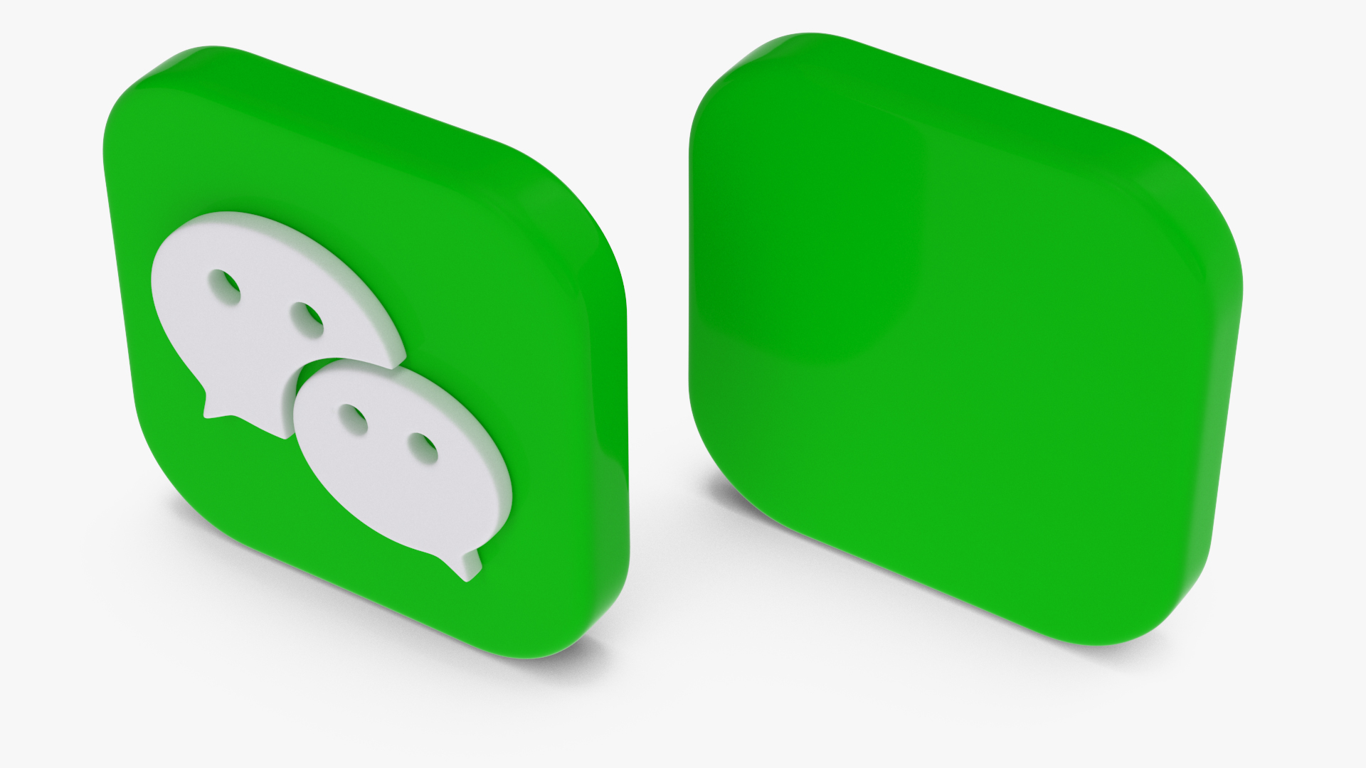 WeChat Social Media Icon 3D model