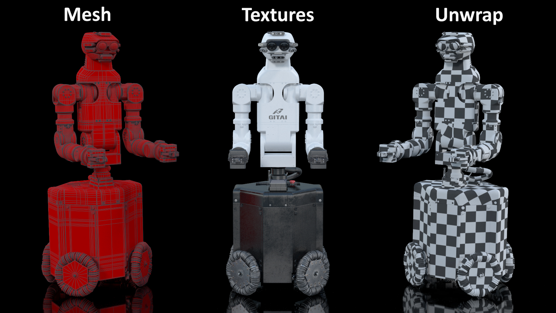 3D model GITAI G1 Robot Rigged for Maya
