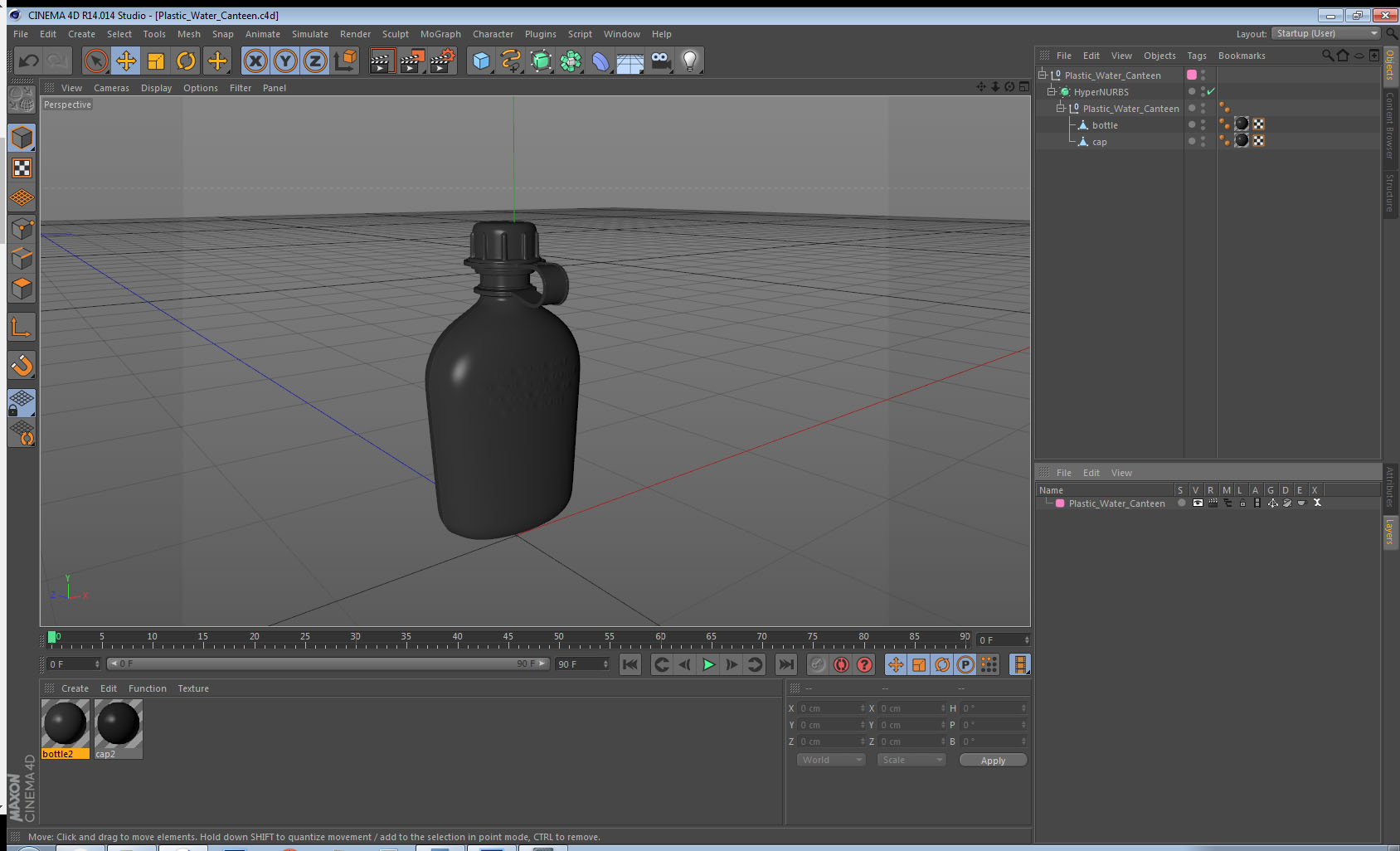 3D Plastic Water Canteen