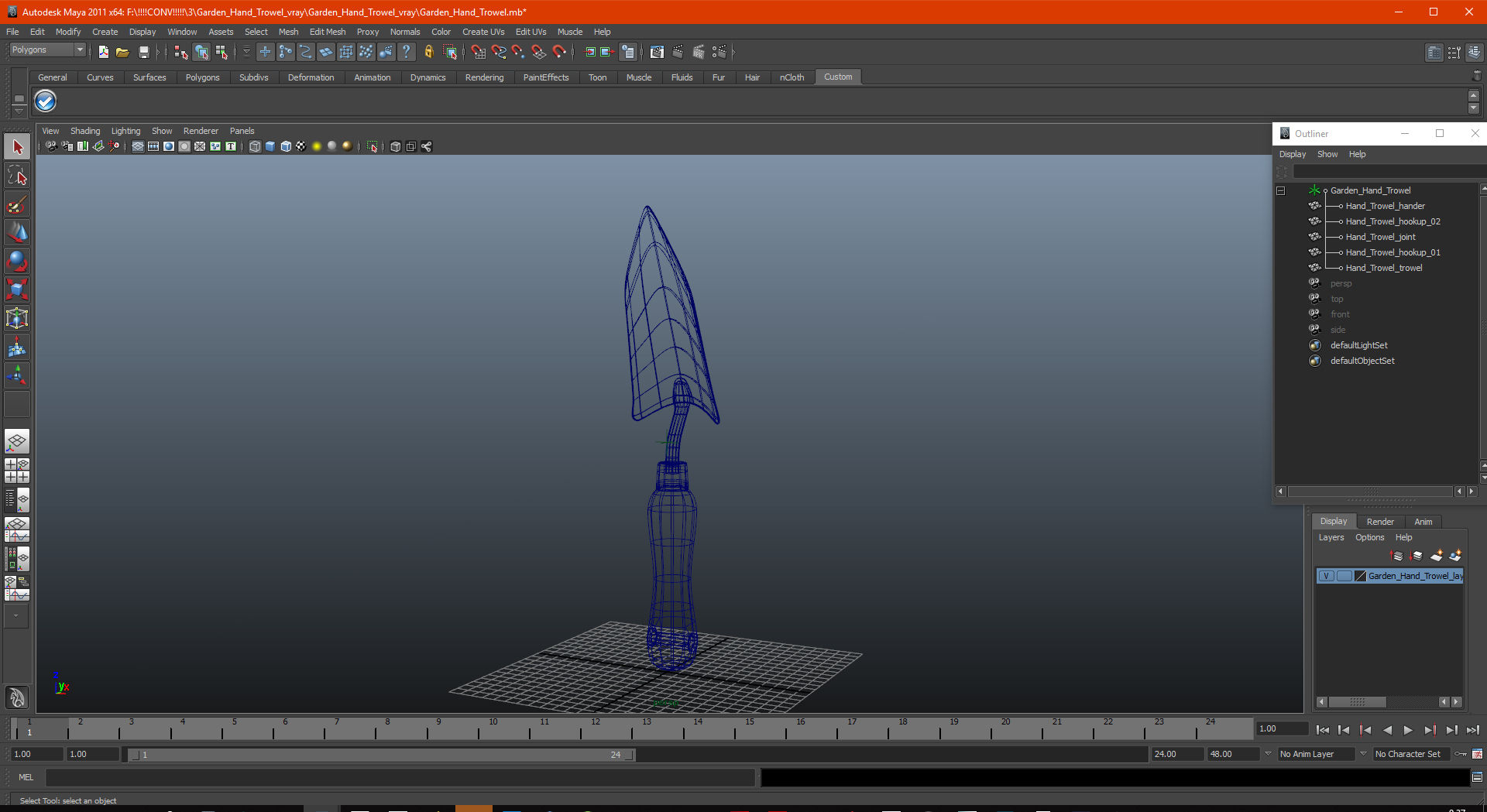 3D Garden Hand Trowel model