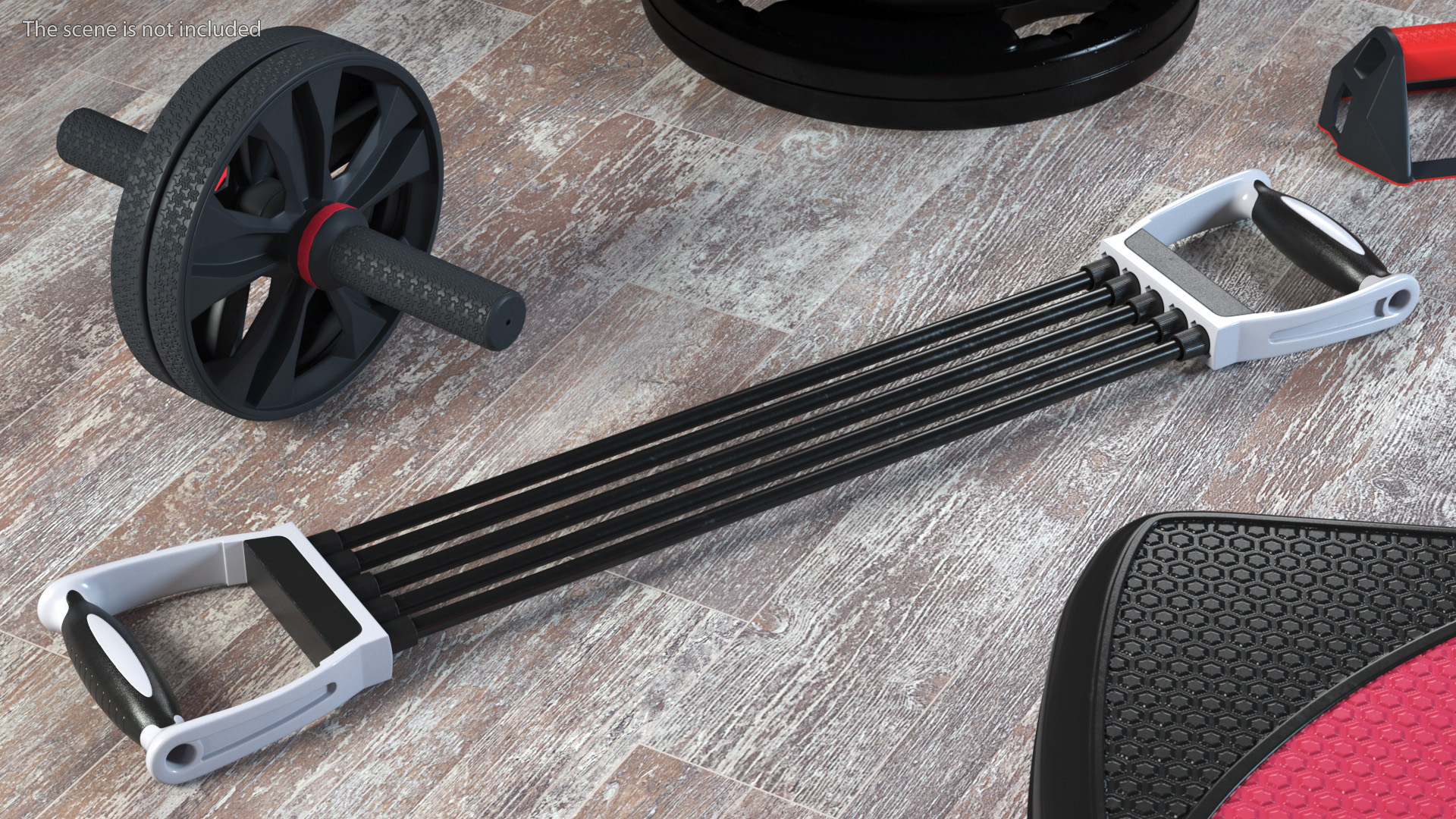 3D model Exerciser Chest Expander Black