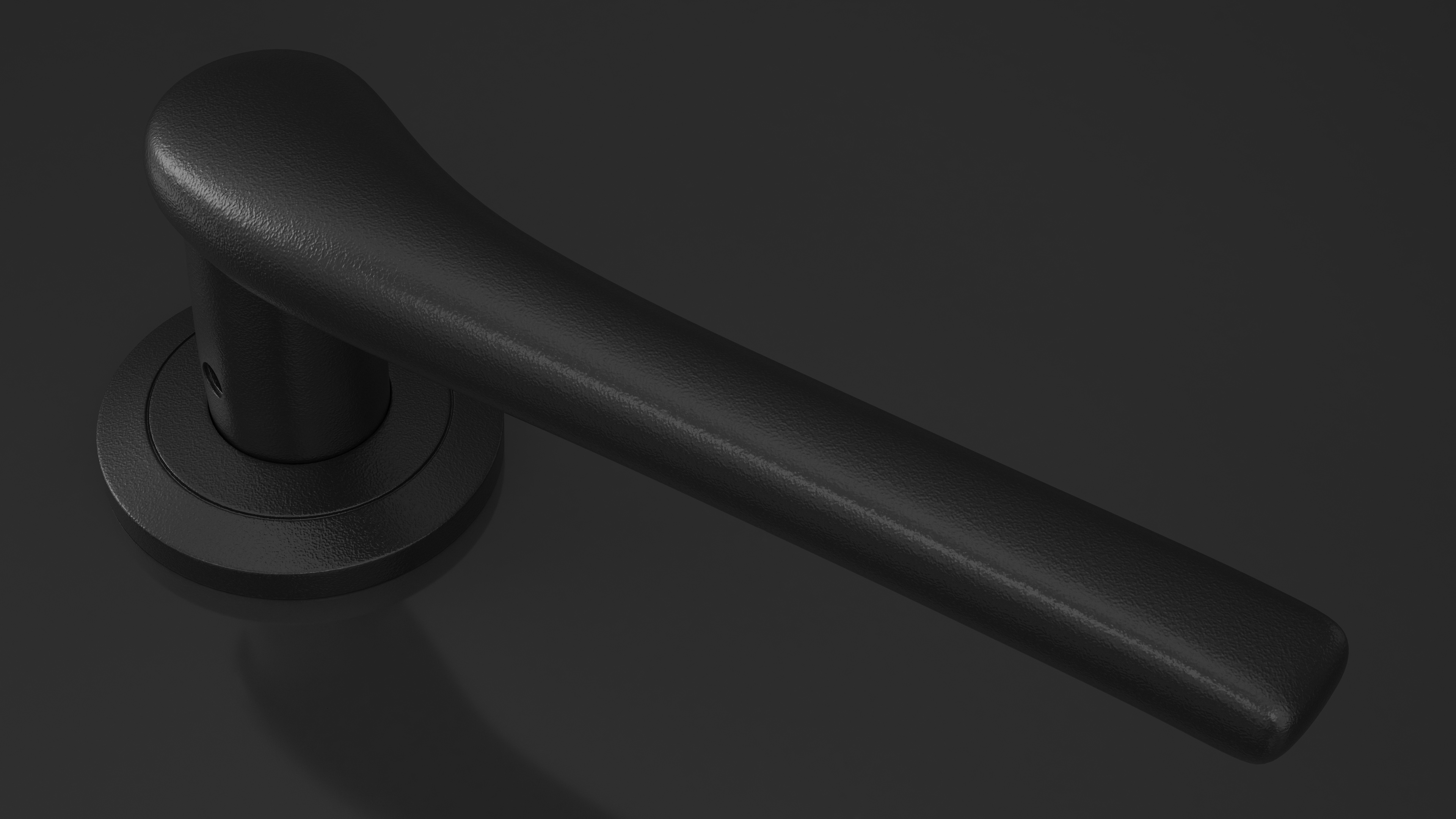 3D model Black Curved Door Handles