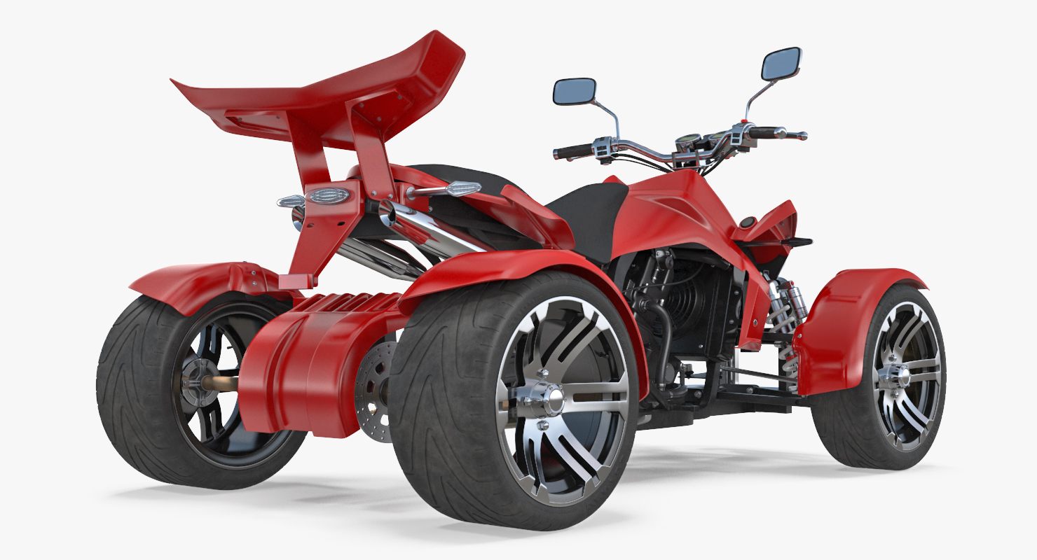 3D Quad Bike Spy Racing 350CC 2016 Rigged model