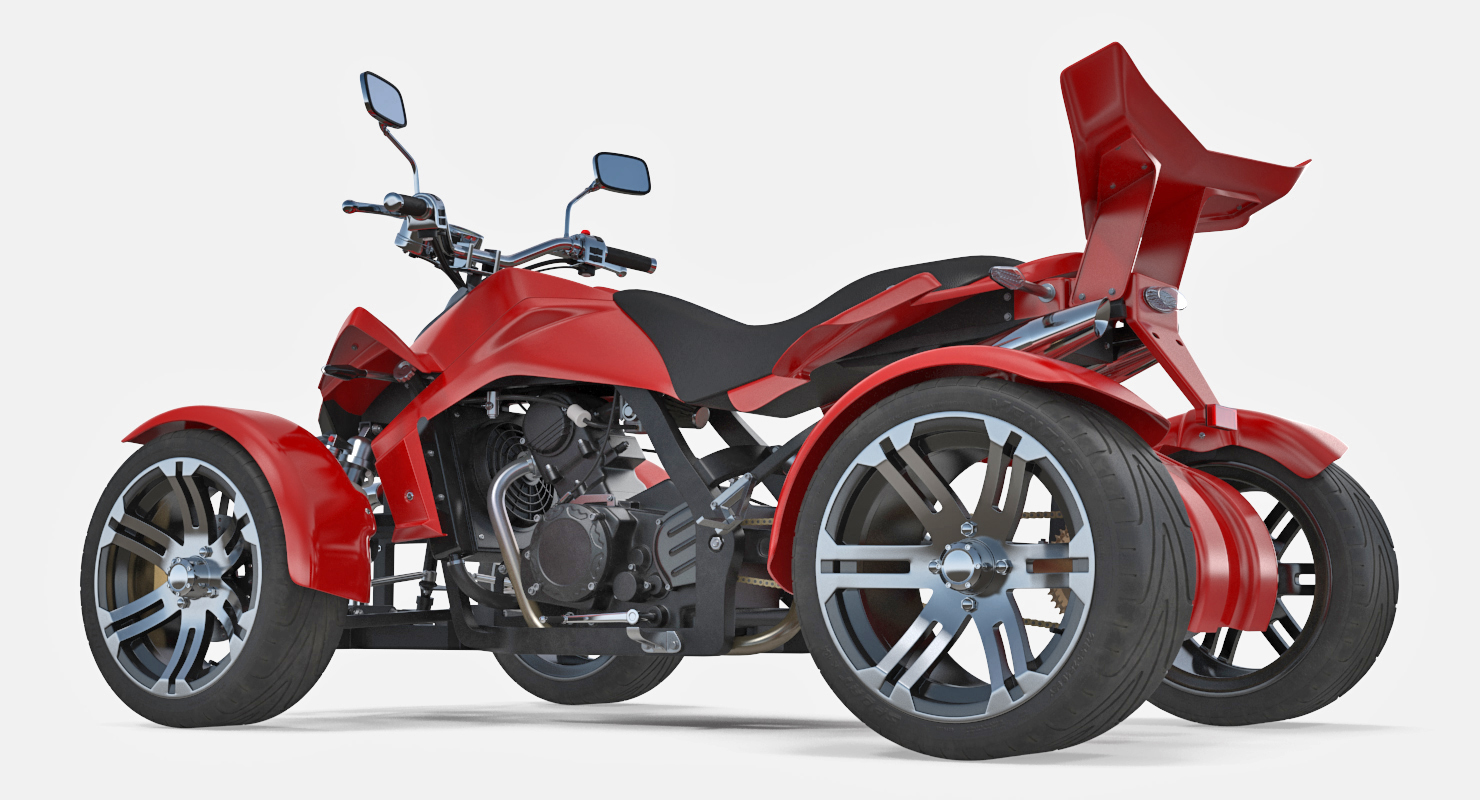 3D Quad Bike Spy Racing 350CC 2016 Rigged model