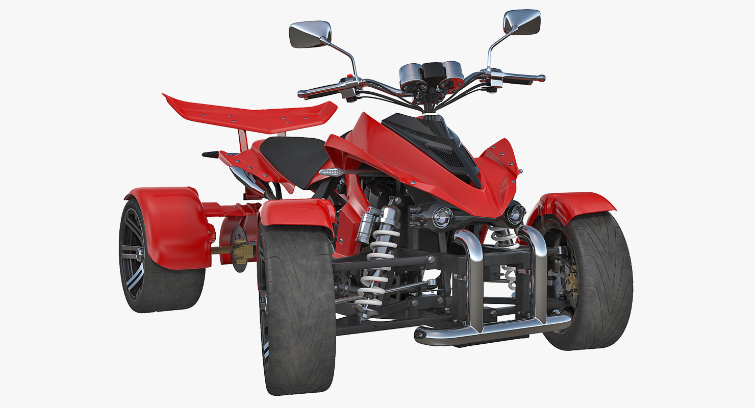 3D Quad Bike Spy Racing 350CC 2016 Rigged model