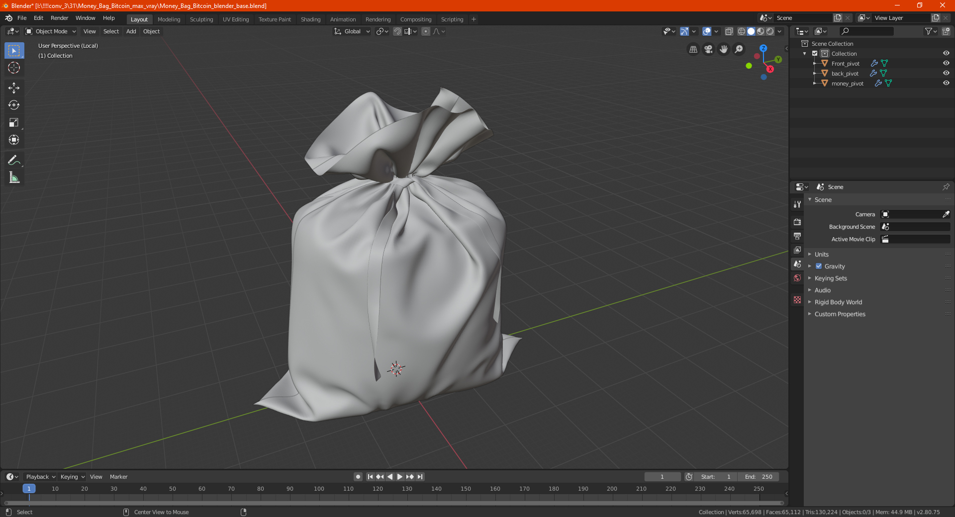 Money Bag Stellar 3D