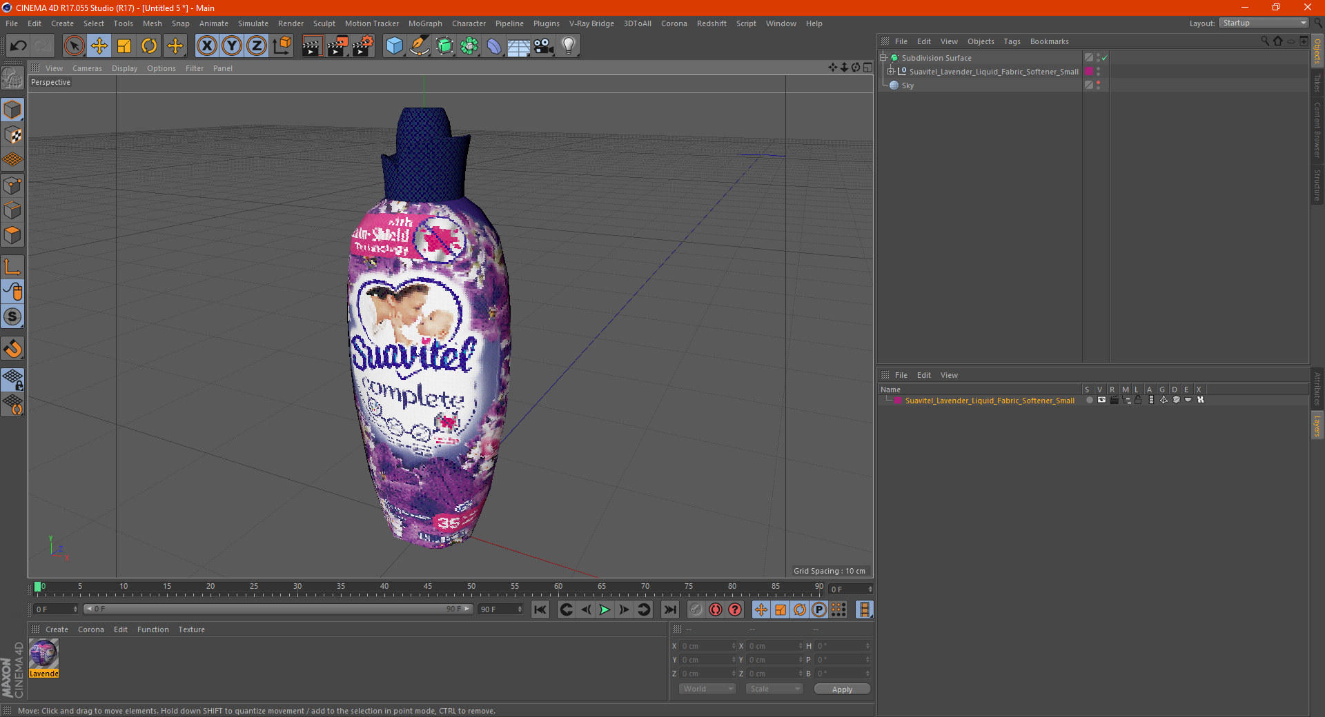 3D Suavitel Lavender Liquid Fabric Softener Small
