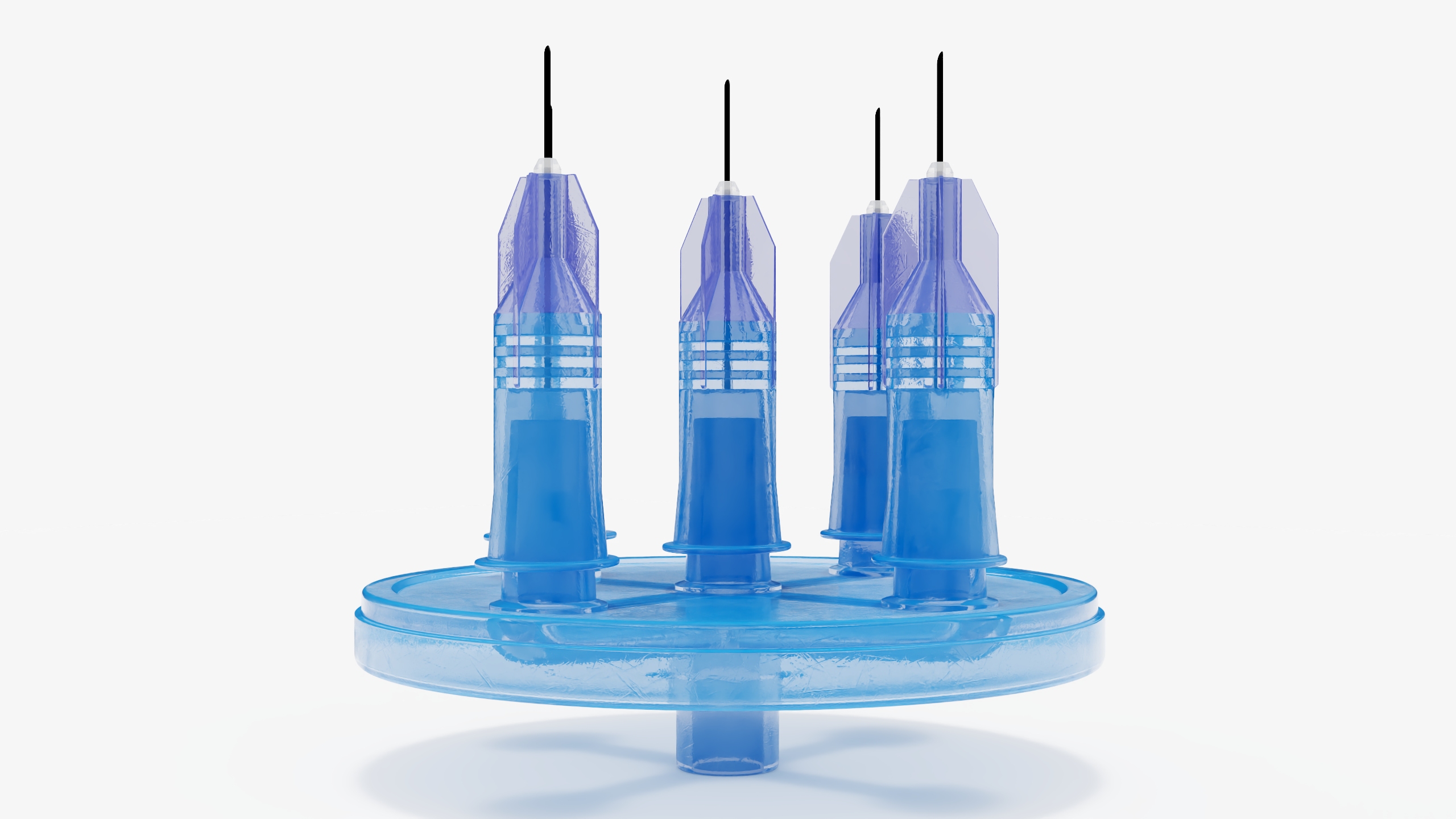 3D Multi Injector 5 Needles Circular Blue model