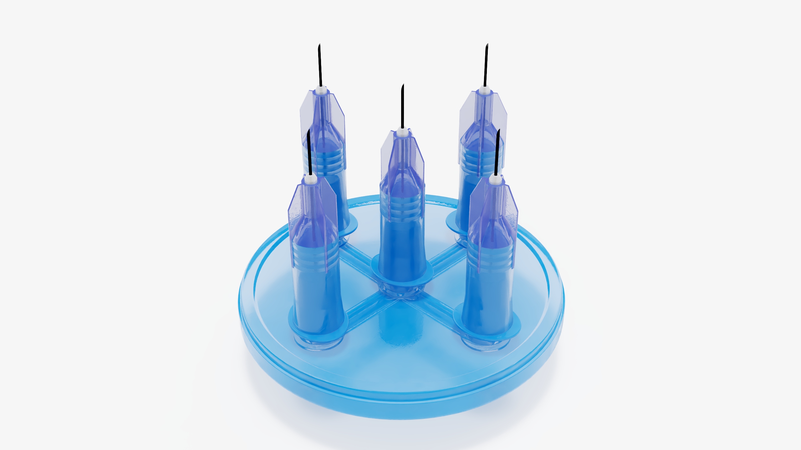 3D Multi Injector 5 Needles Circular Blue model