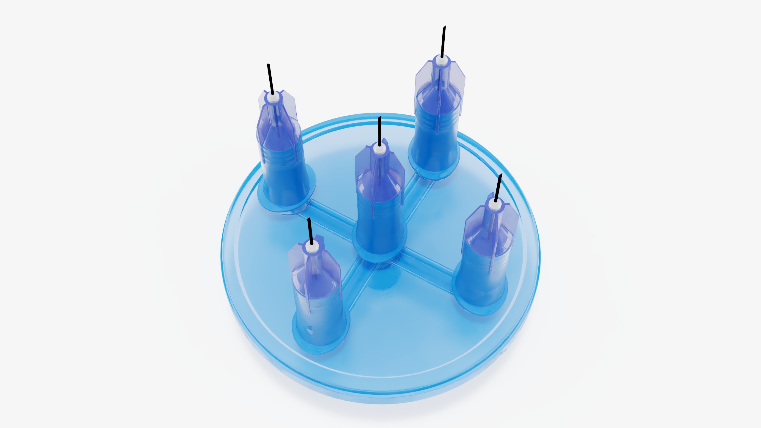 3D Multi Injector 5 Needles Circular Blue model