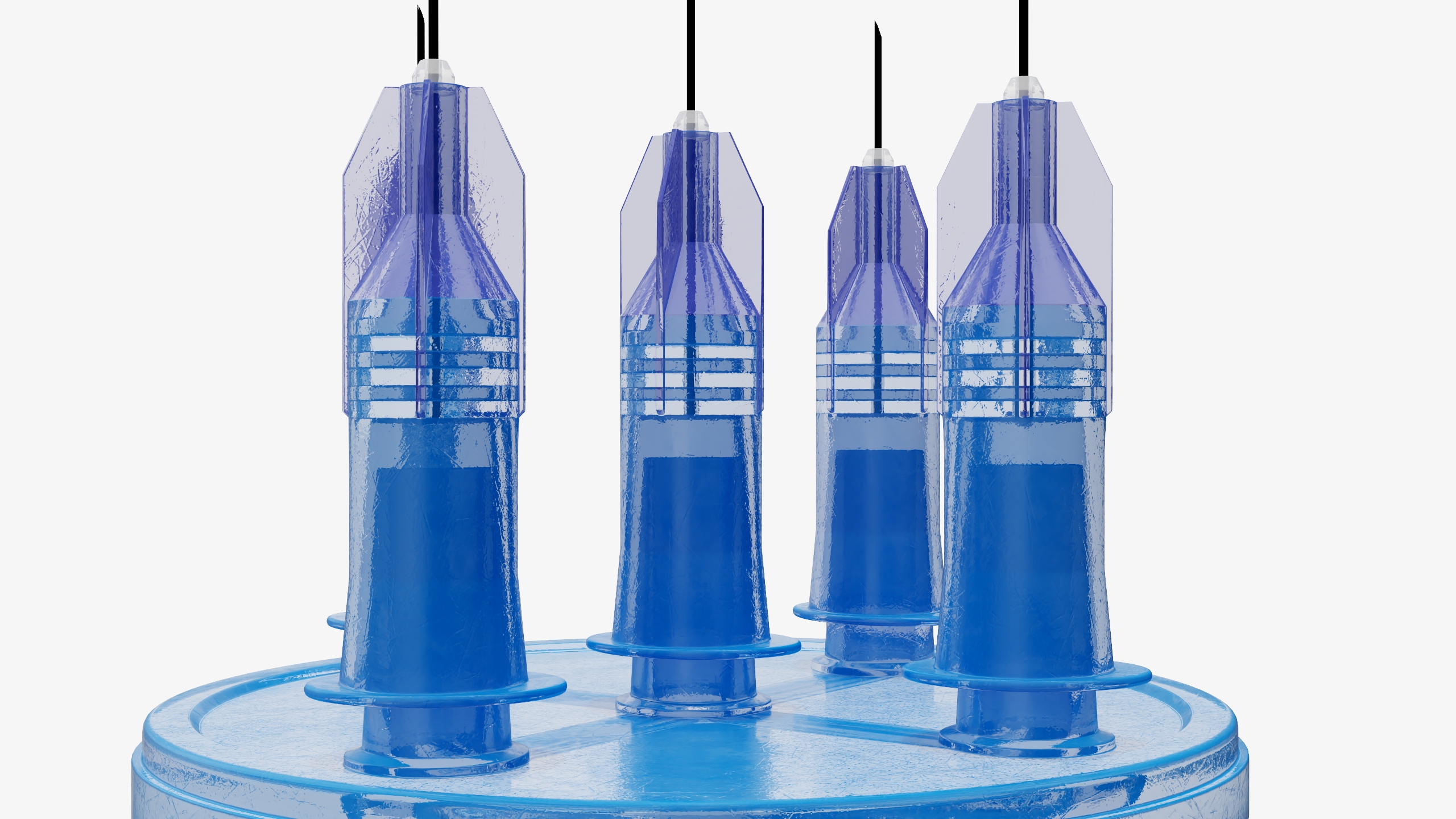 3D Multi Injector 5 Needles Circular Blue model