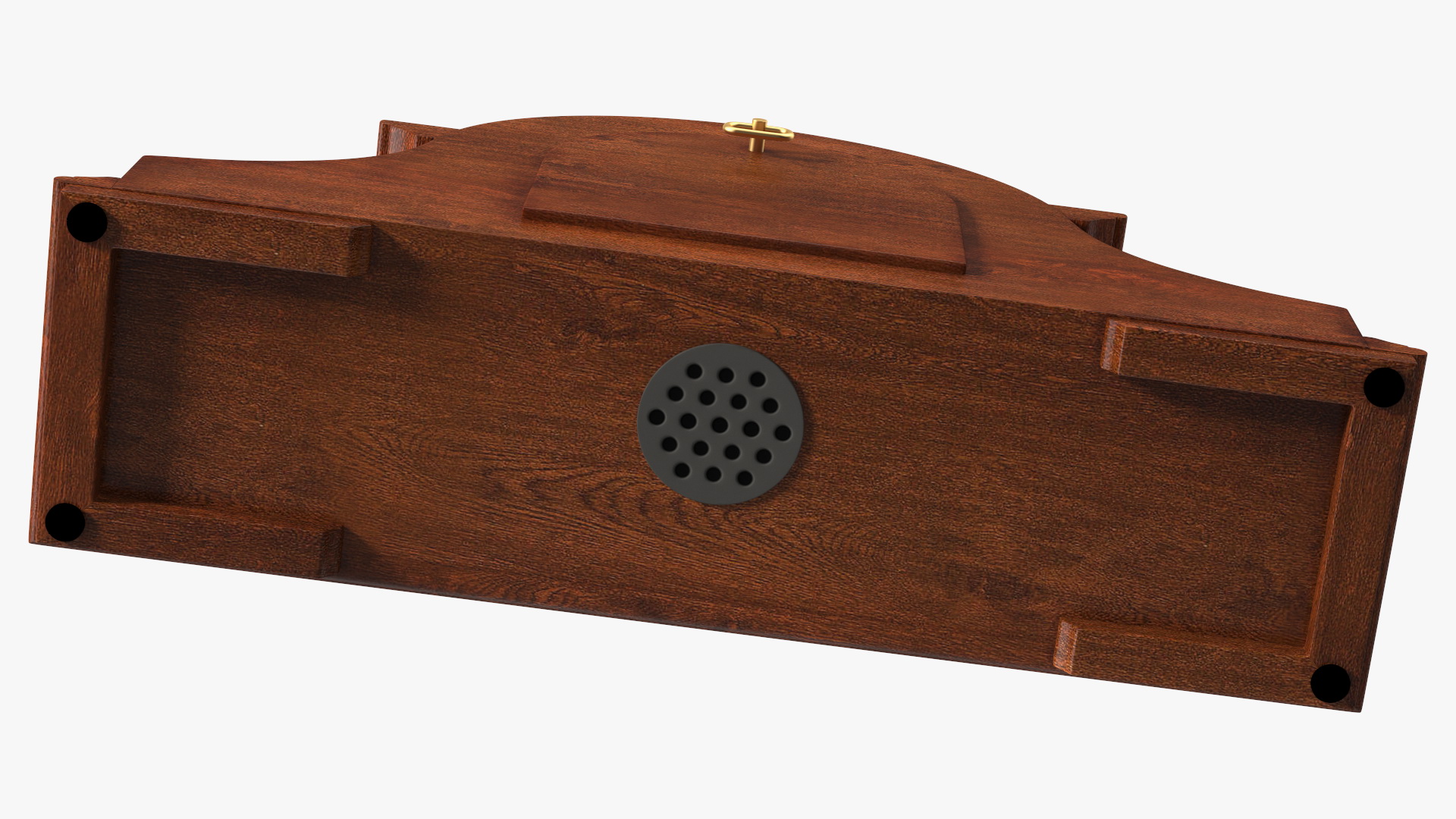 3D Antique Mantel Clock Brown