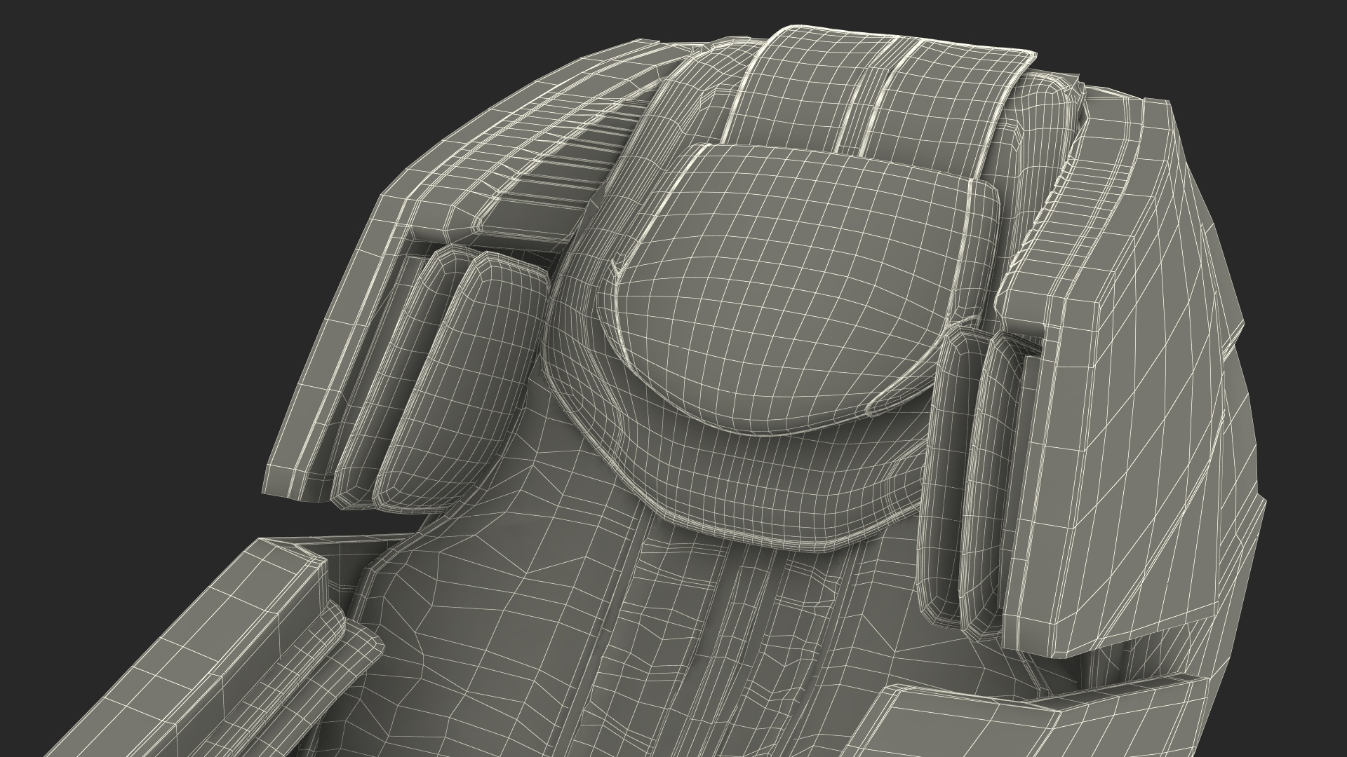 3D model Black Massager Chair