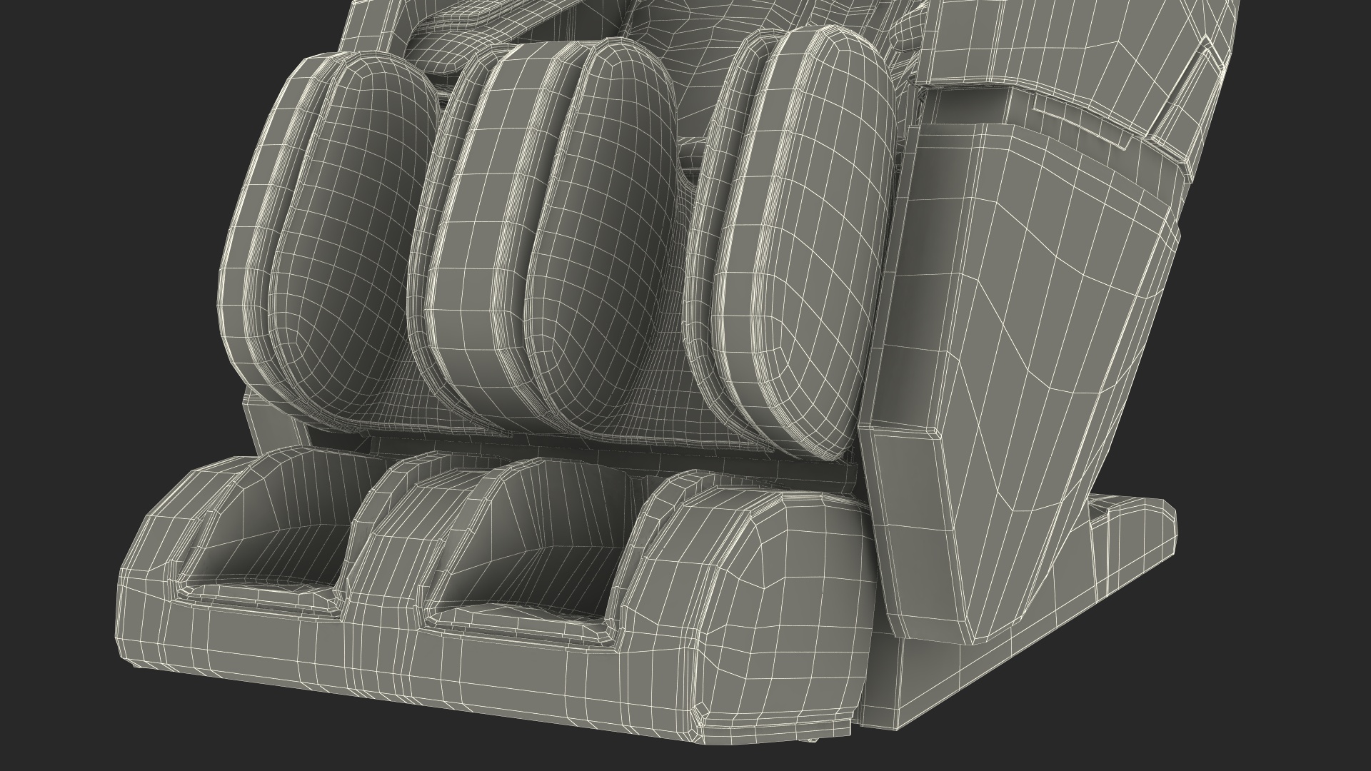 3D model Black Massager Chair