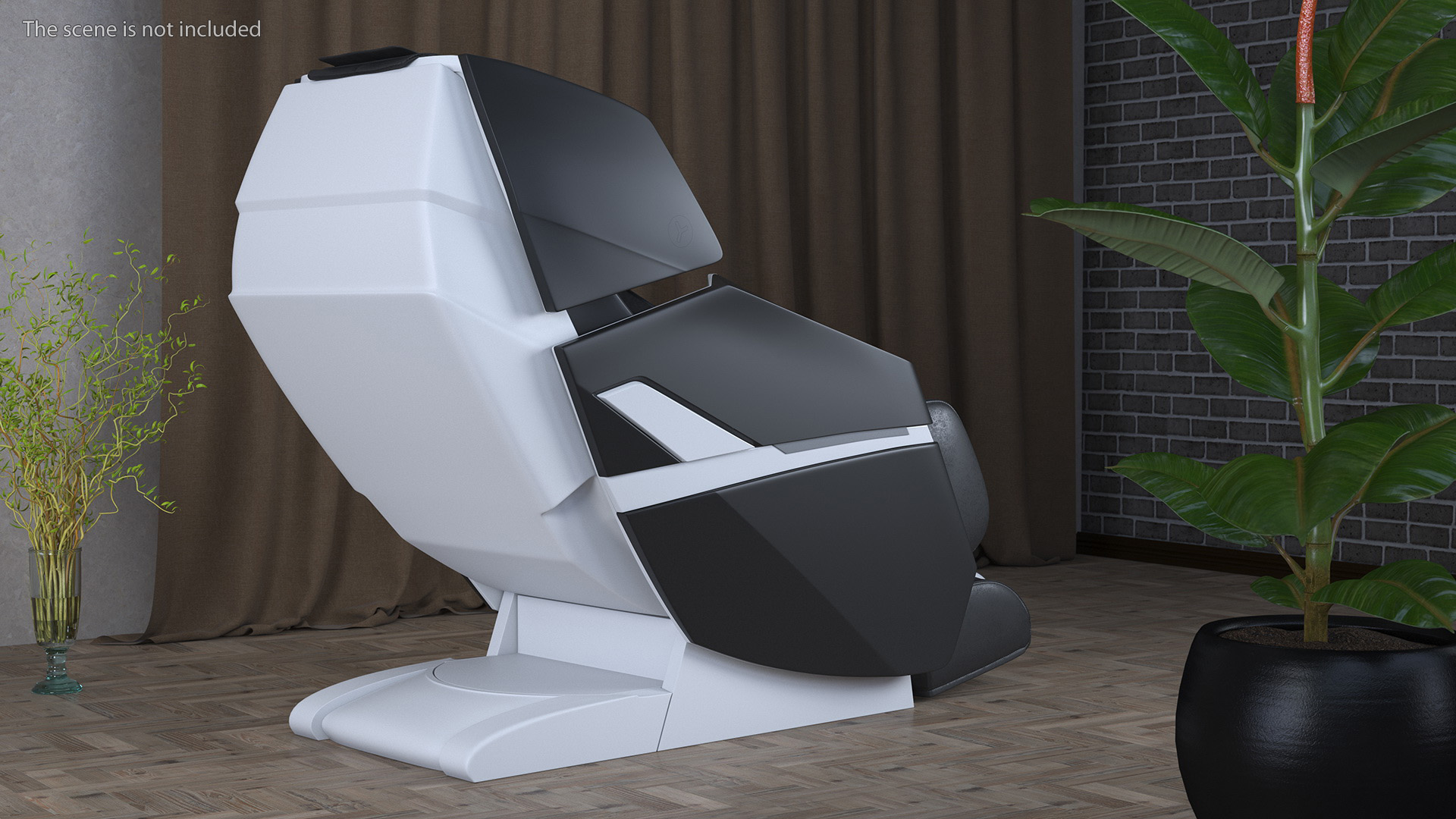 3D model Black Massager Chair