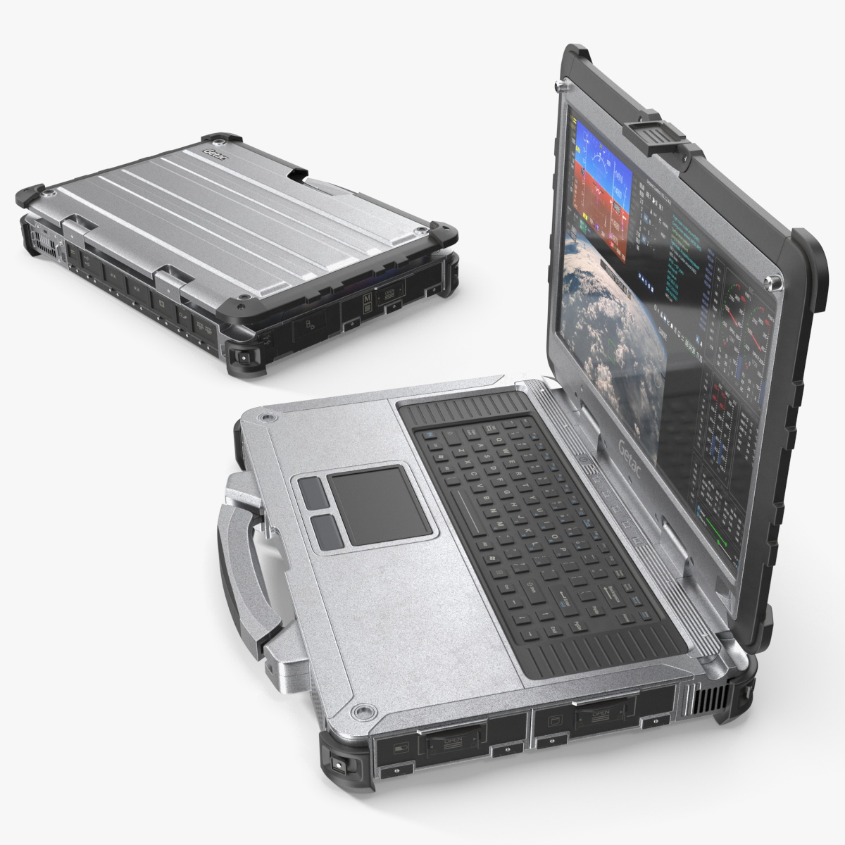 Getac Rugged Tactical Laptop 3D model preview