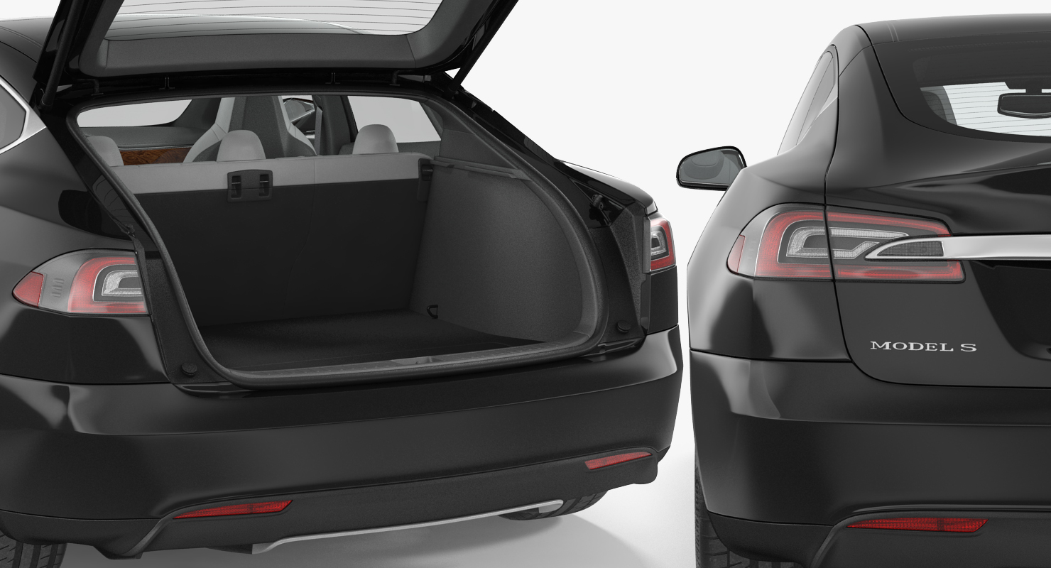 Tesla Model S 90D 2015 Rigged 3D model