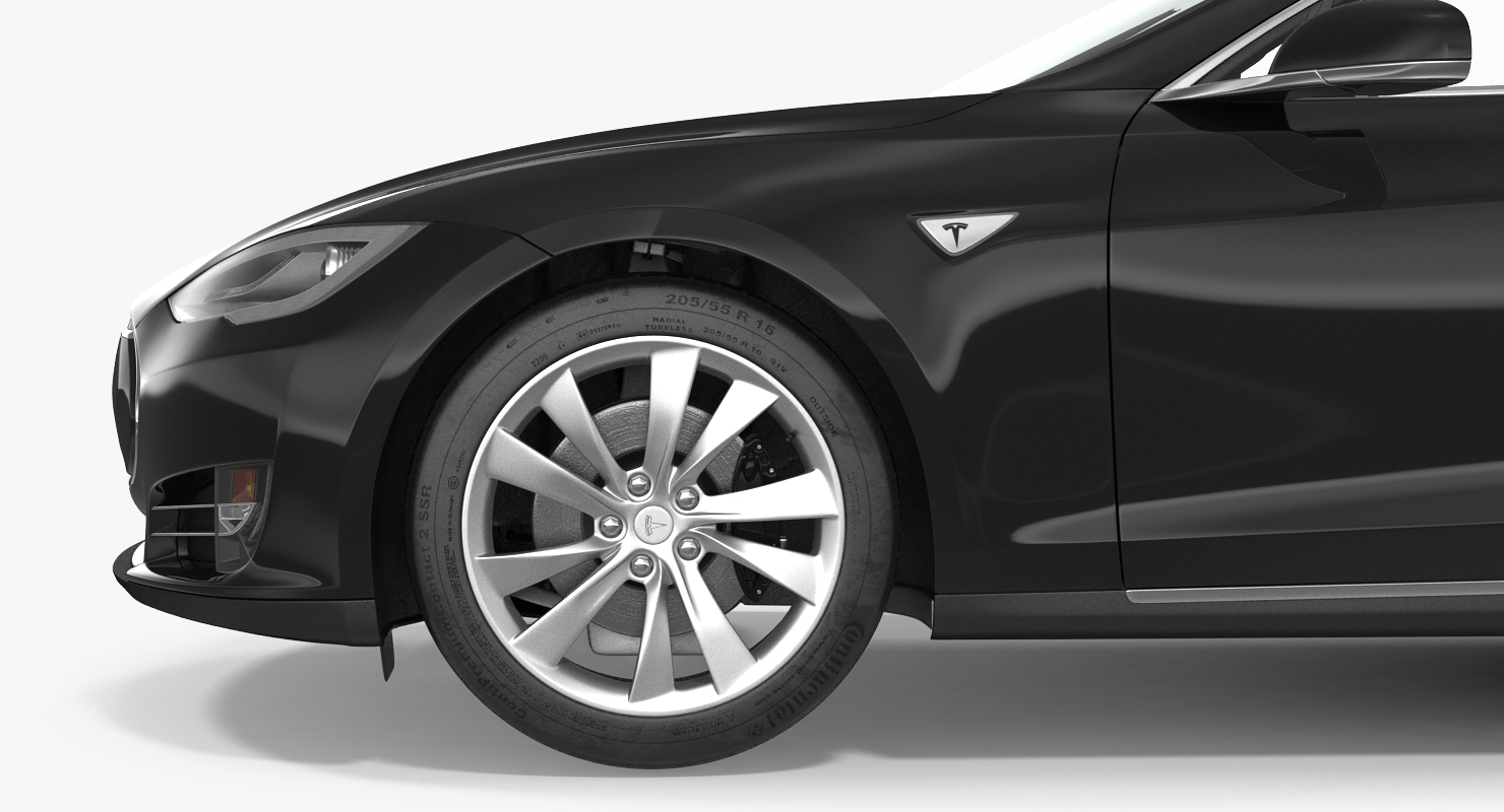 Tesla Model S 90D 2015 Rigged 3D model