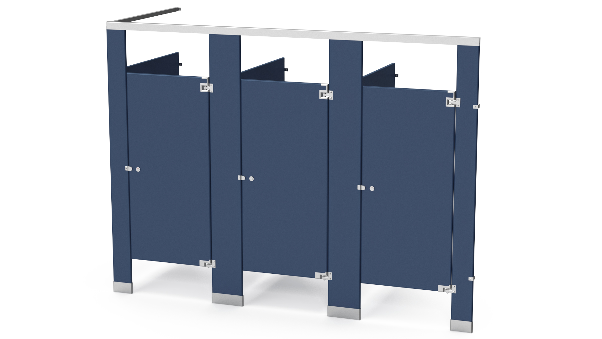 Toilet Stalls Solid Plastic Blue 3D