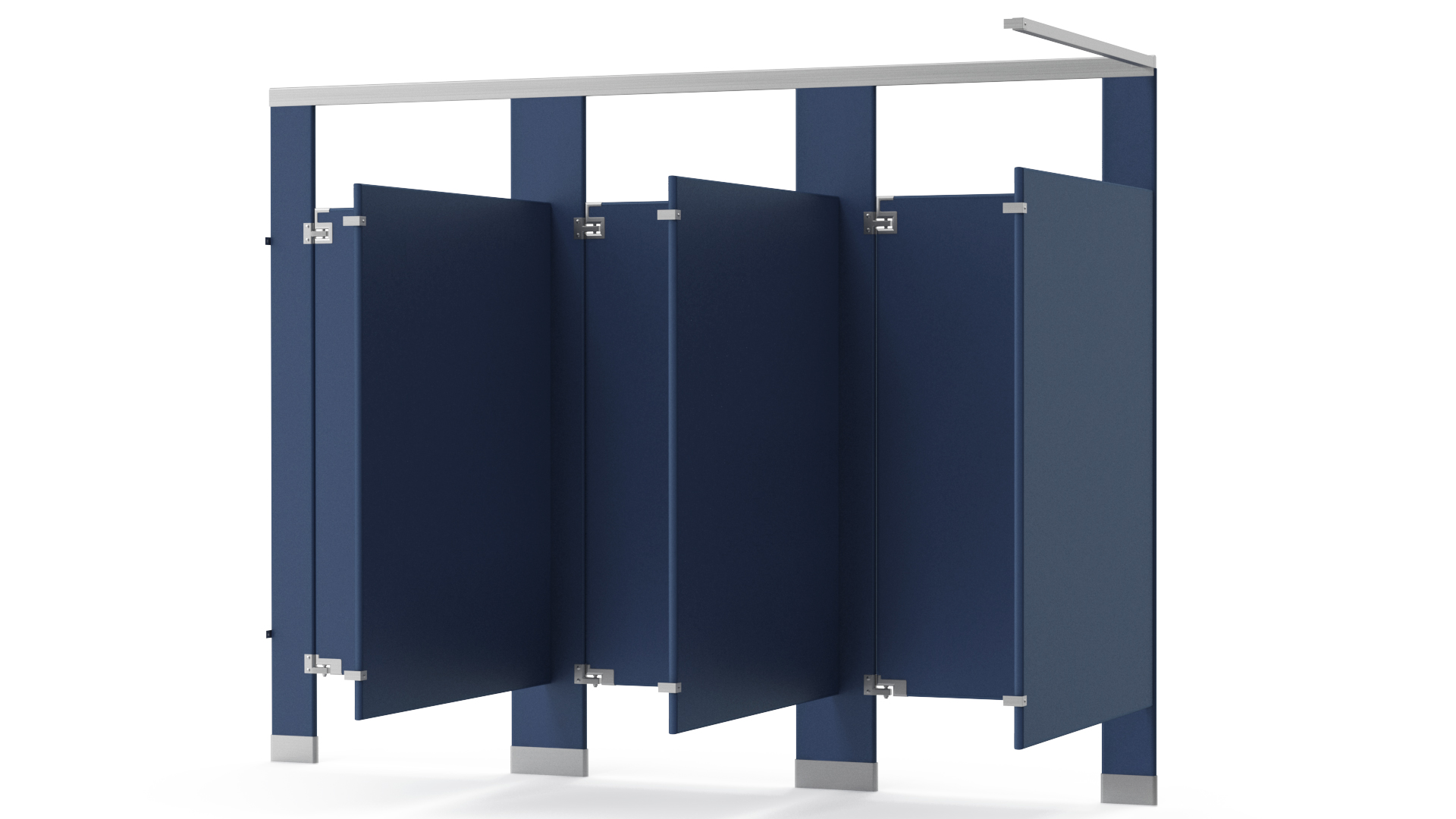 Toilet Stalls Solid Plastic Blue 3D