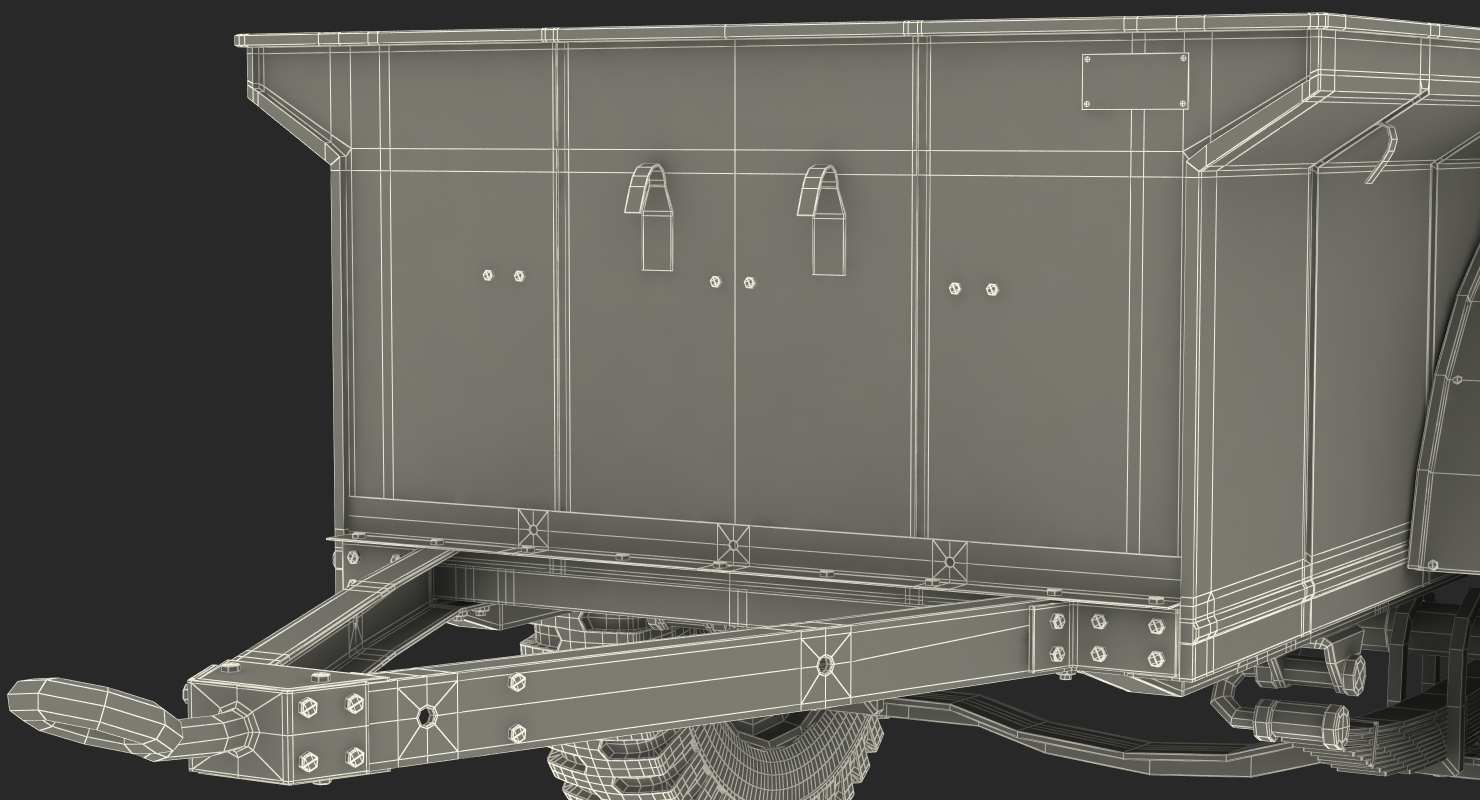 3D model WW2 Military Jeep Trailer