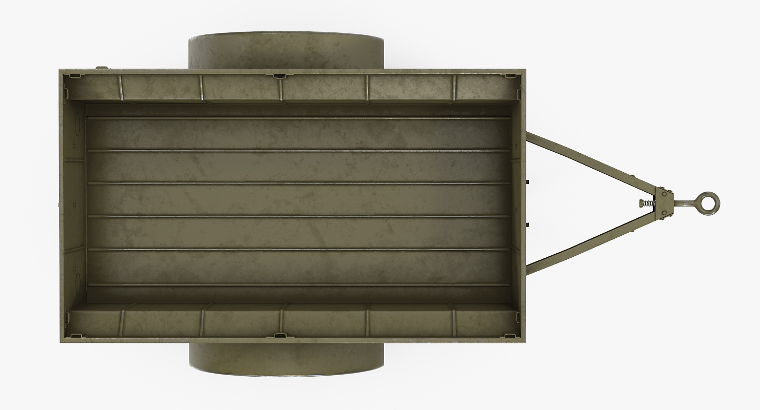 3D model WW2 Military Jeep Trailer