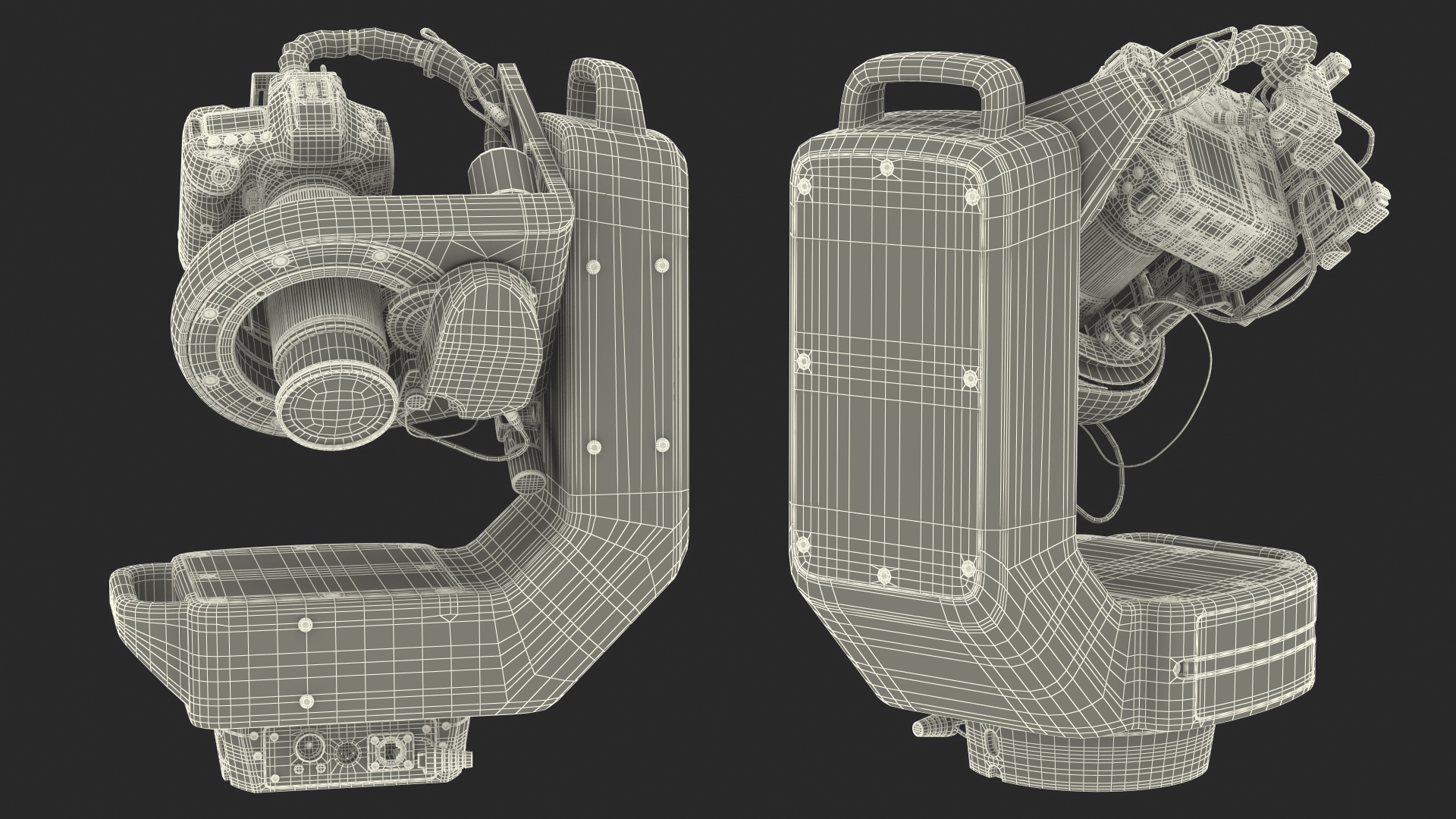 3D model Robotic Camera System with Digital Cam Rigged