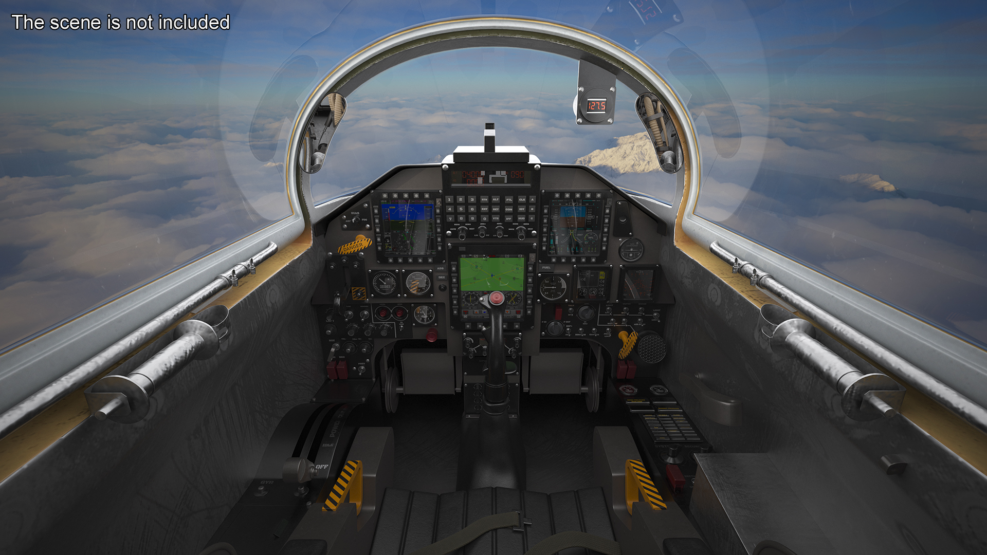 Combat Fighter HESA Saeqeh with Pilot in Flight 3D