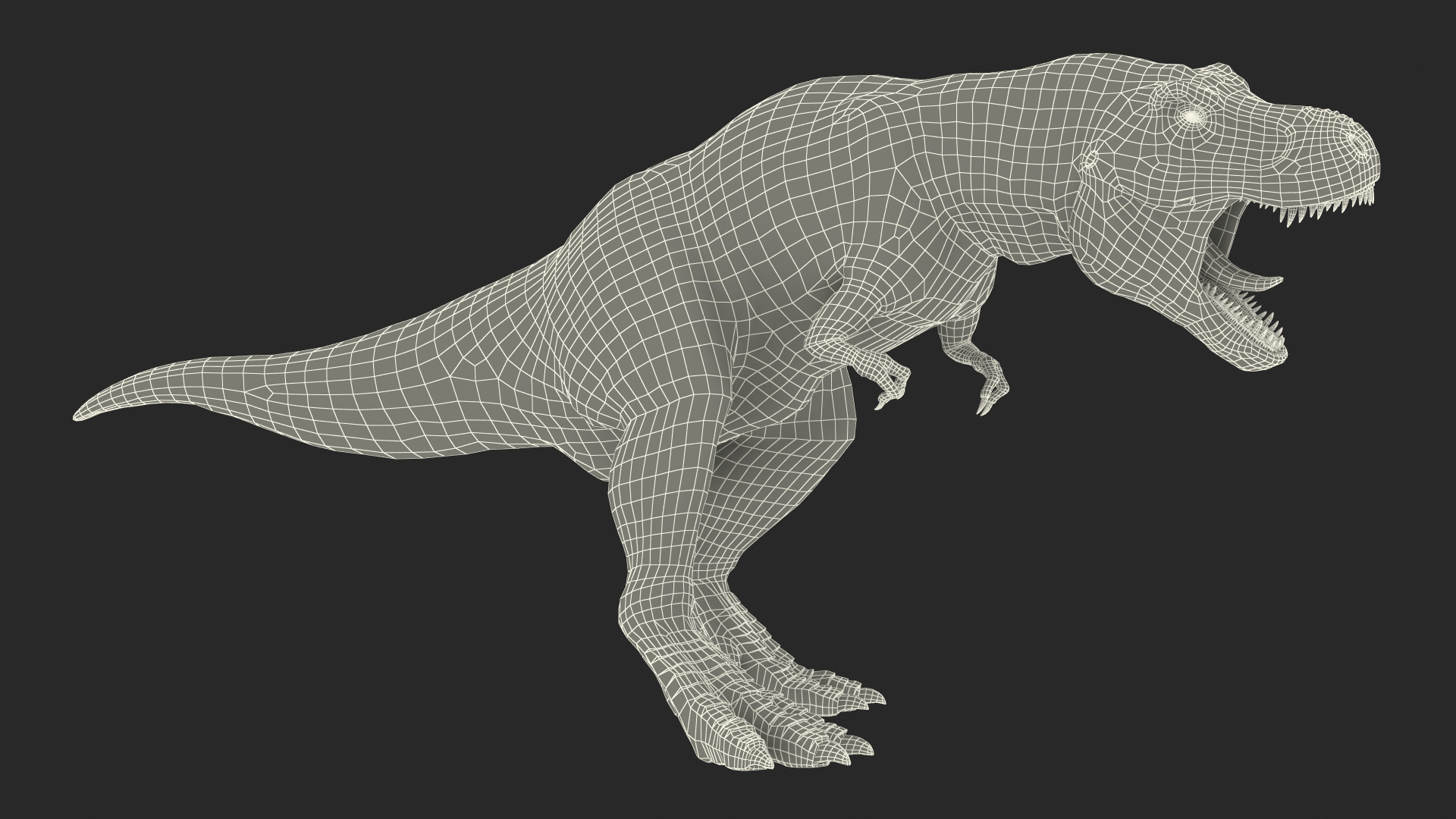3D model T Rex Roar Pose