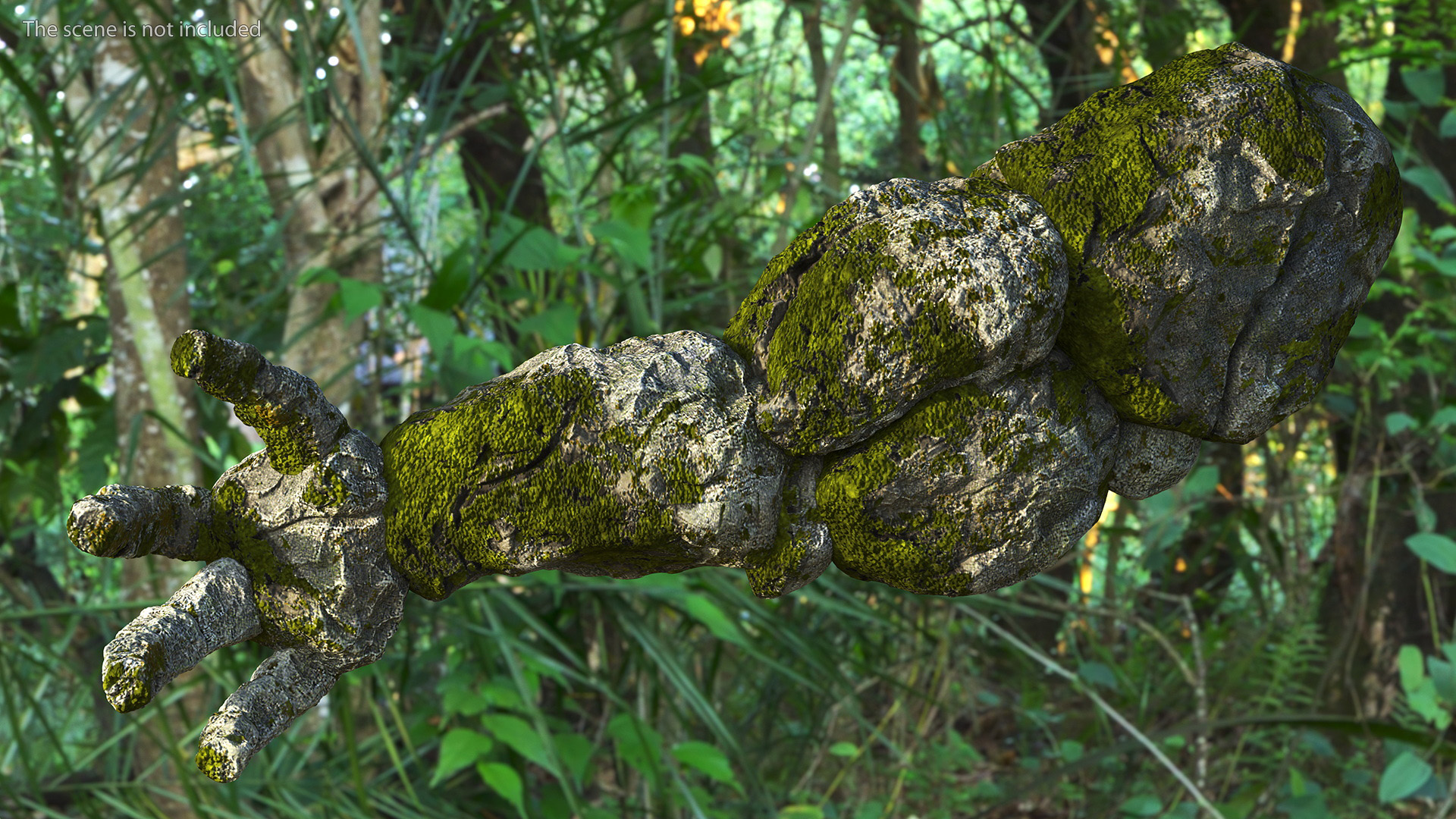 Stone Golem Hand Rigged for Maya 3D