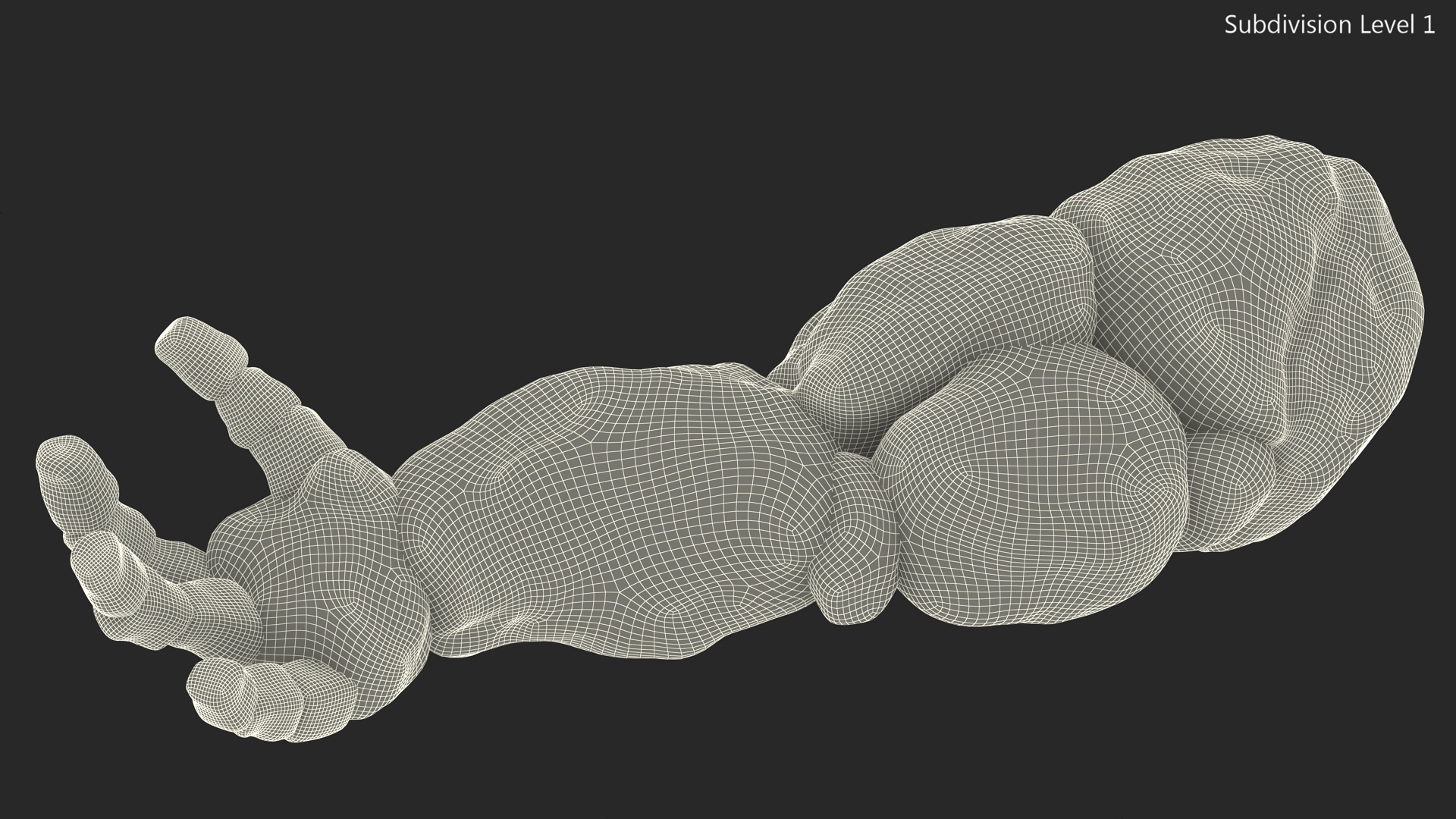 Stone Golem Hand Rigged for Maya 3D