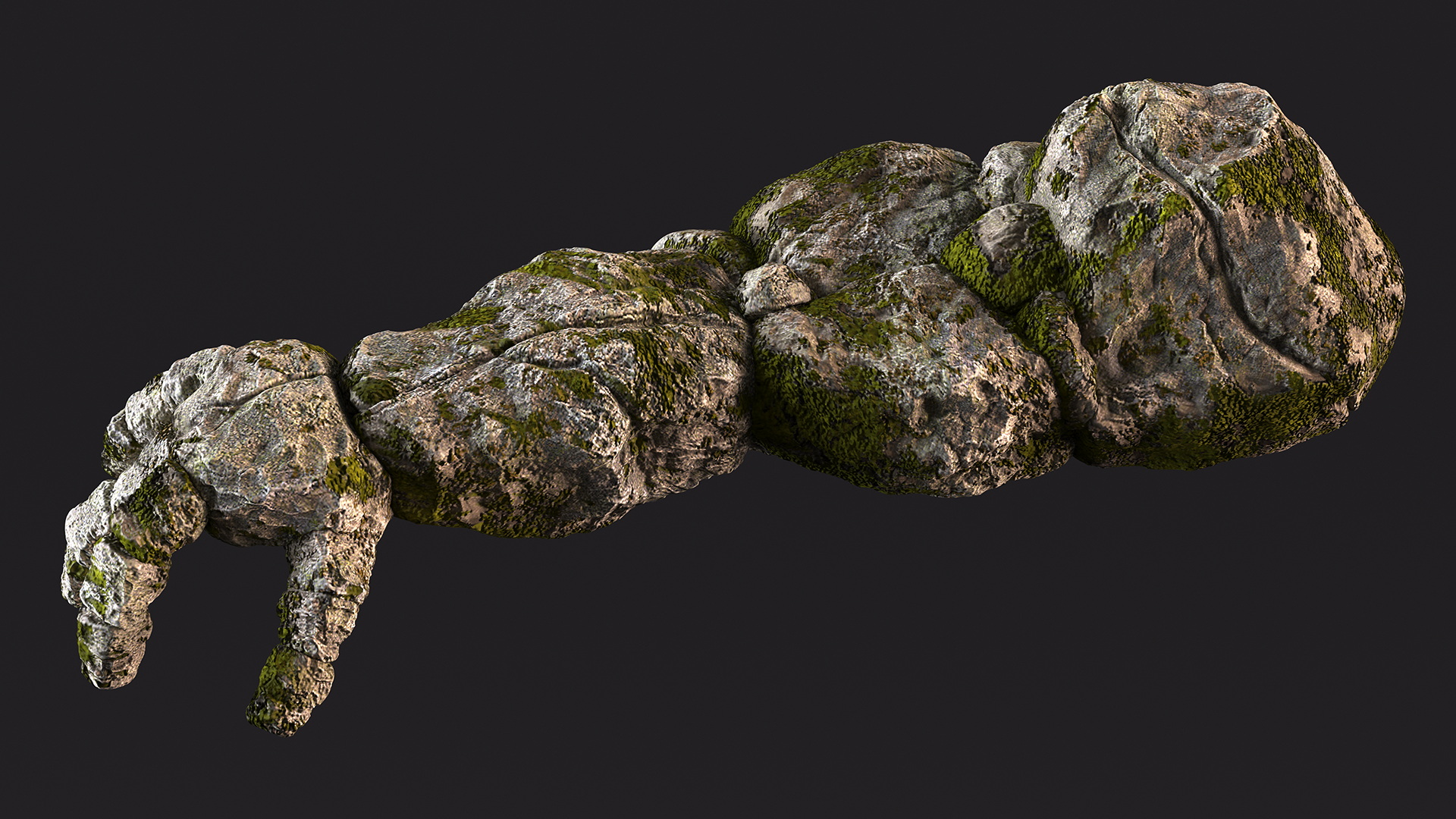 Stone Golem Hand Rigged for Maya 3D