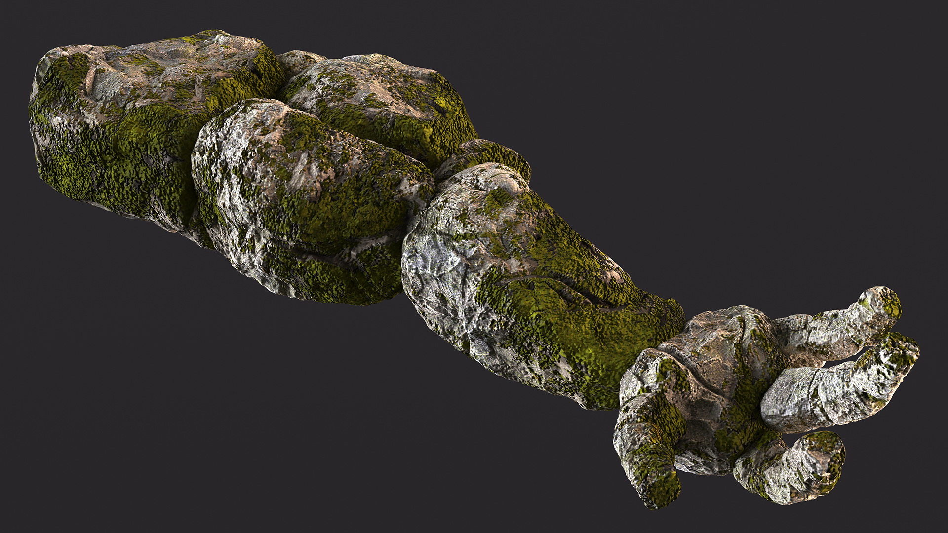 Stone Golem Hand Rigged for Maya 3D