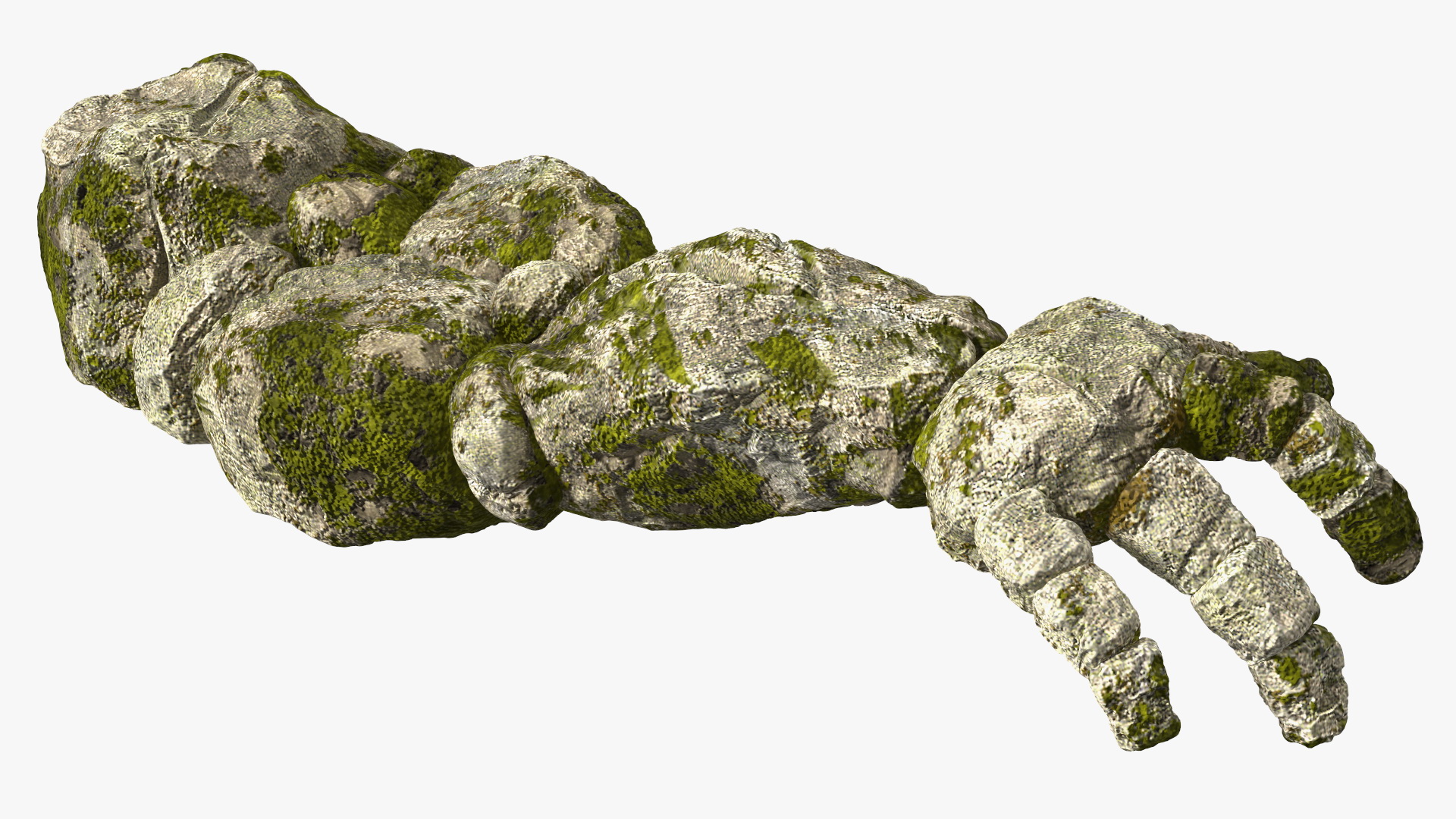 Stone Golem Hand Rigged for Maya 3D