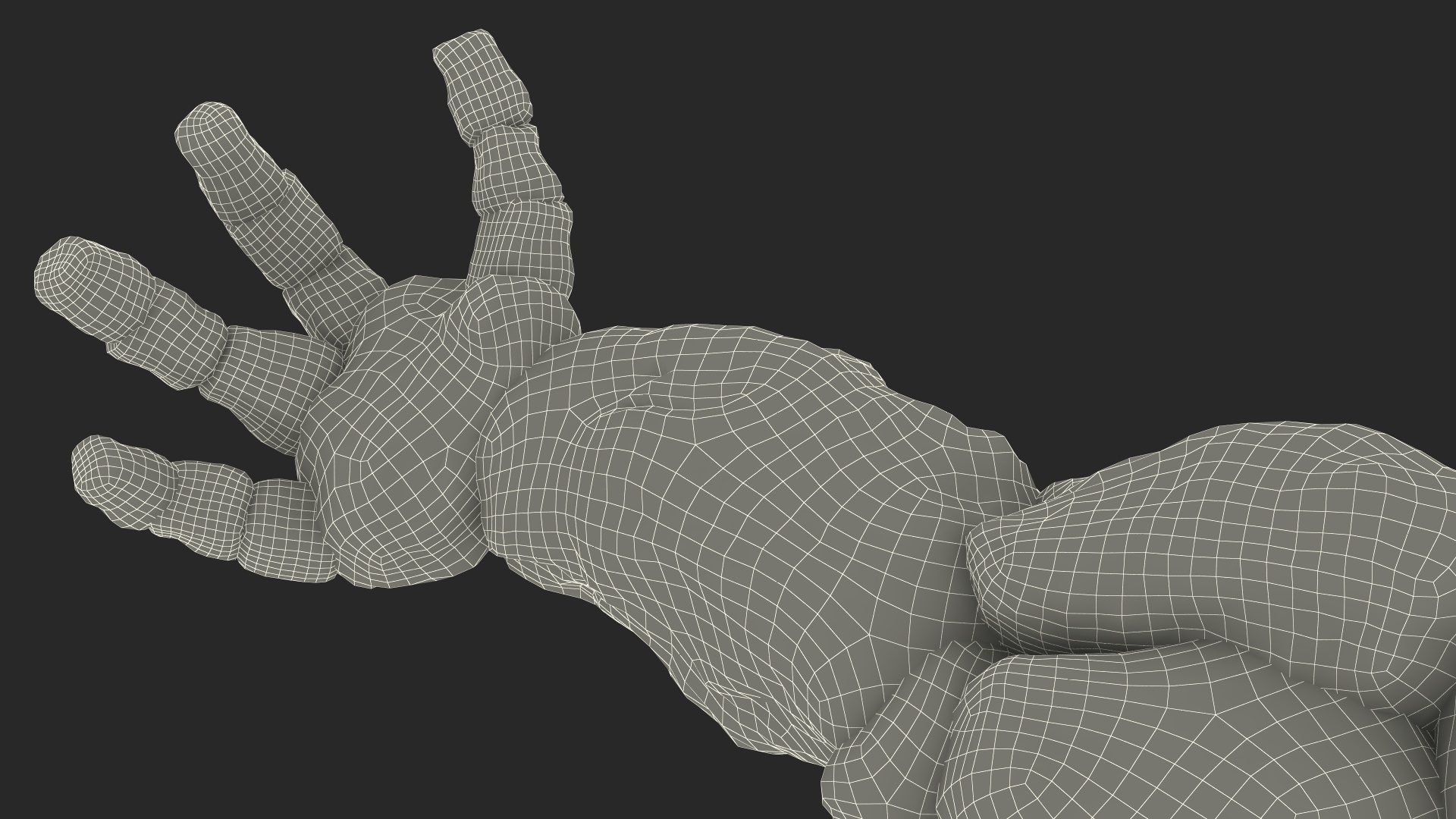 Stone Golem Hand Rigged for Maya 3D