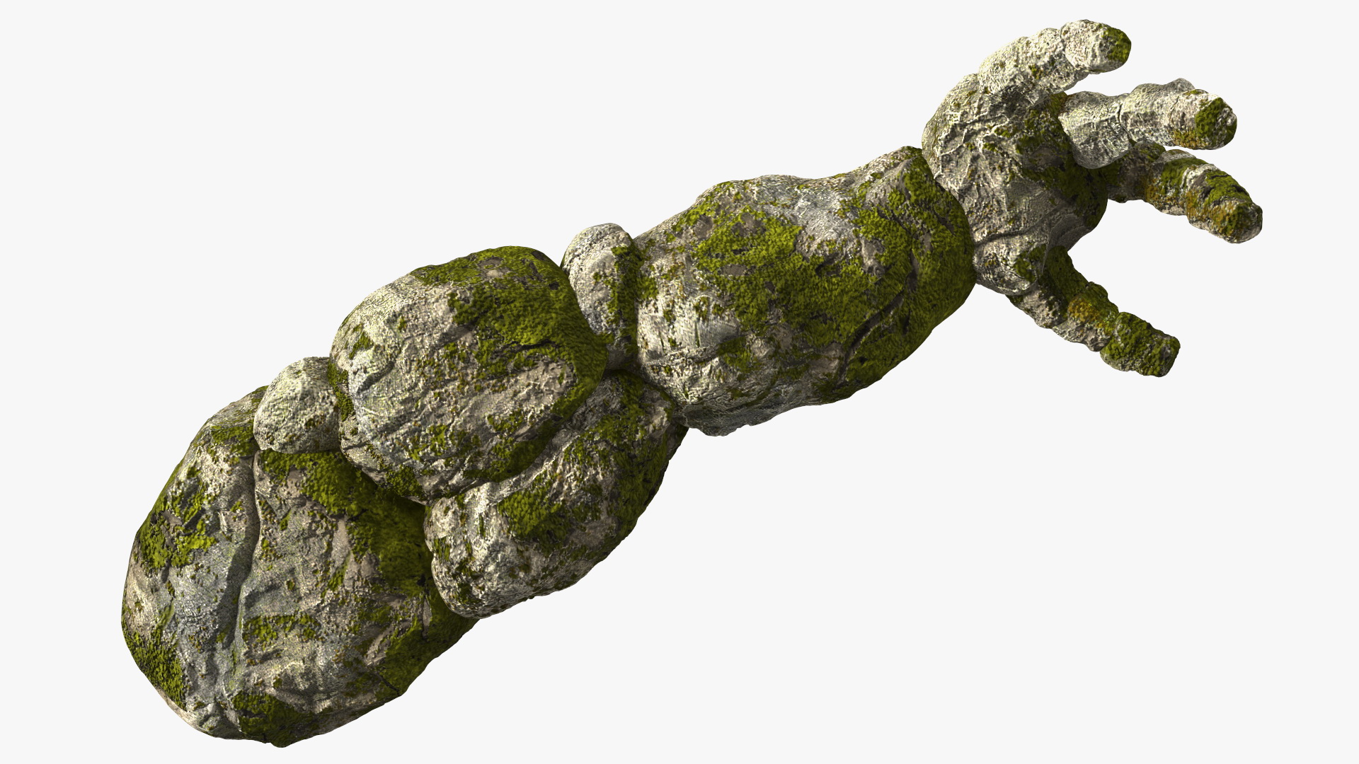 Stone Golem Hand Rigged for Maya 3D