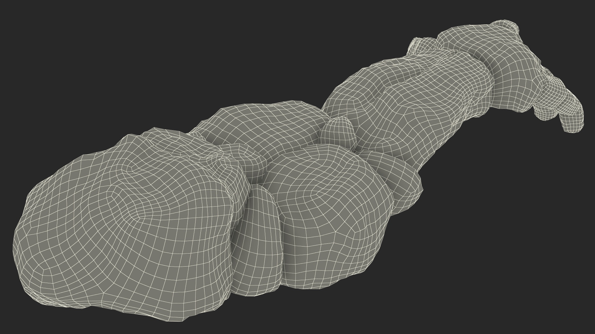 Stone Golem Hand Rigged for Maya 3D