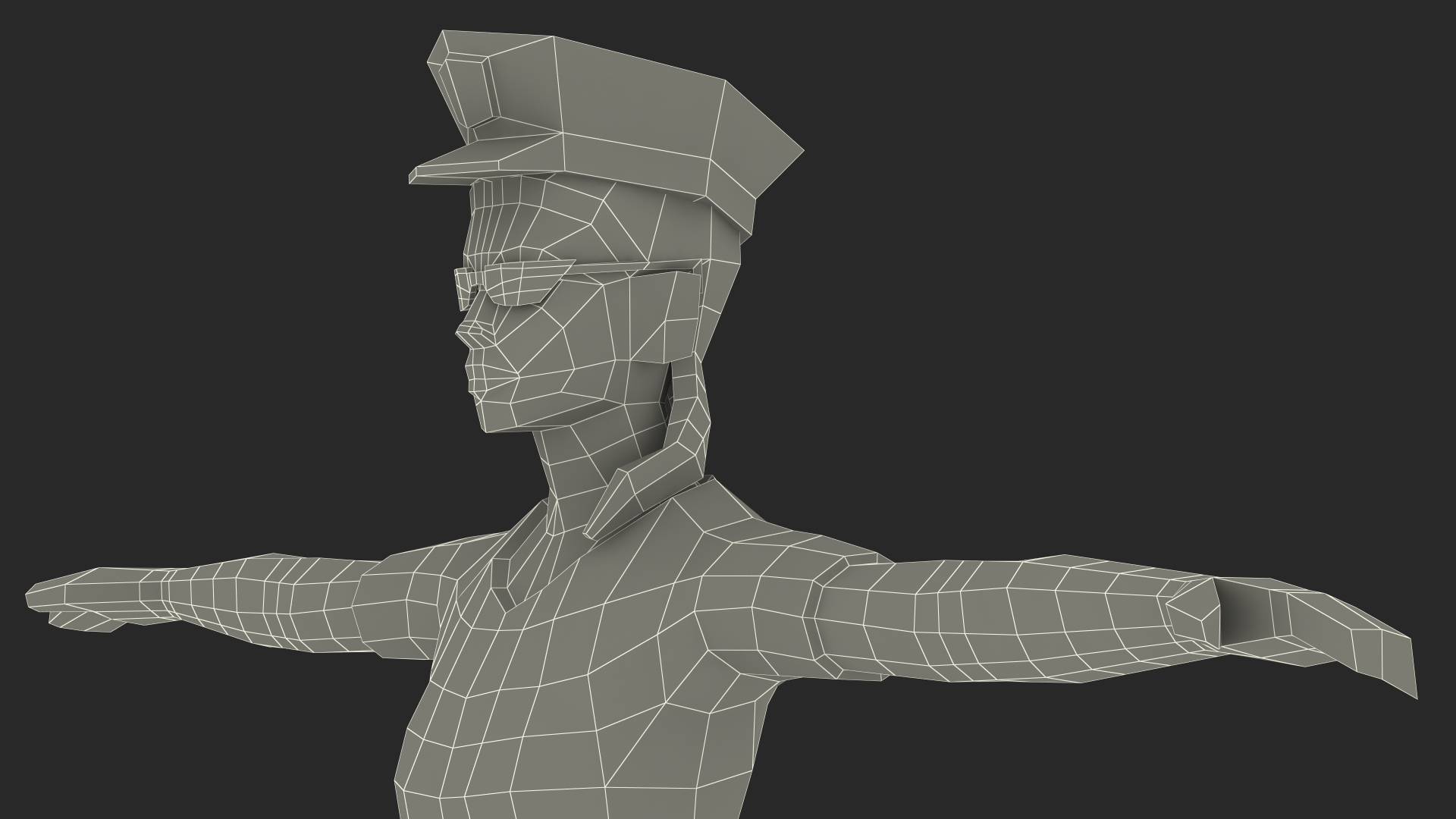 3D Policewoman Low Poly Rigged for Maya