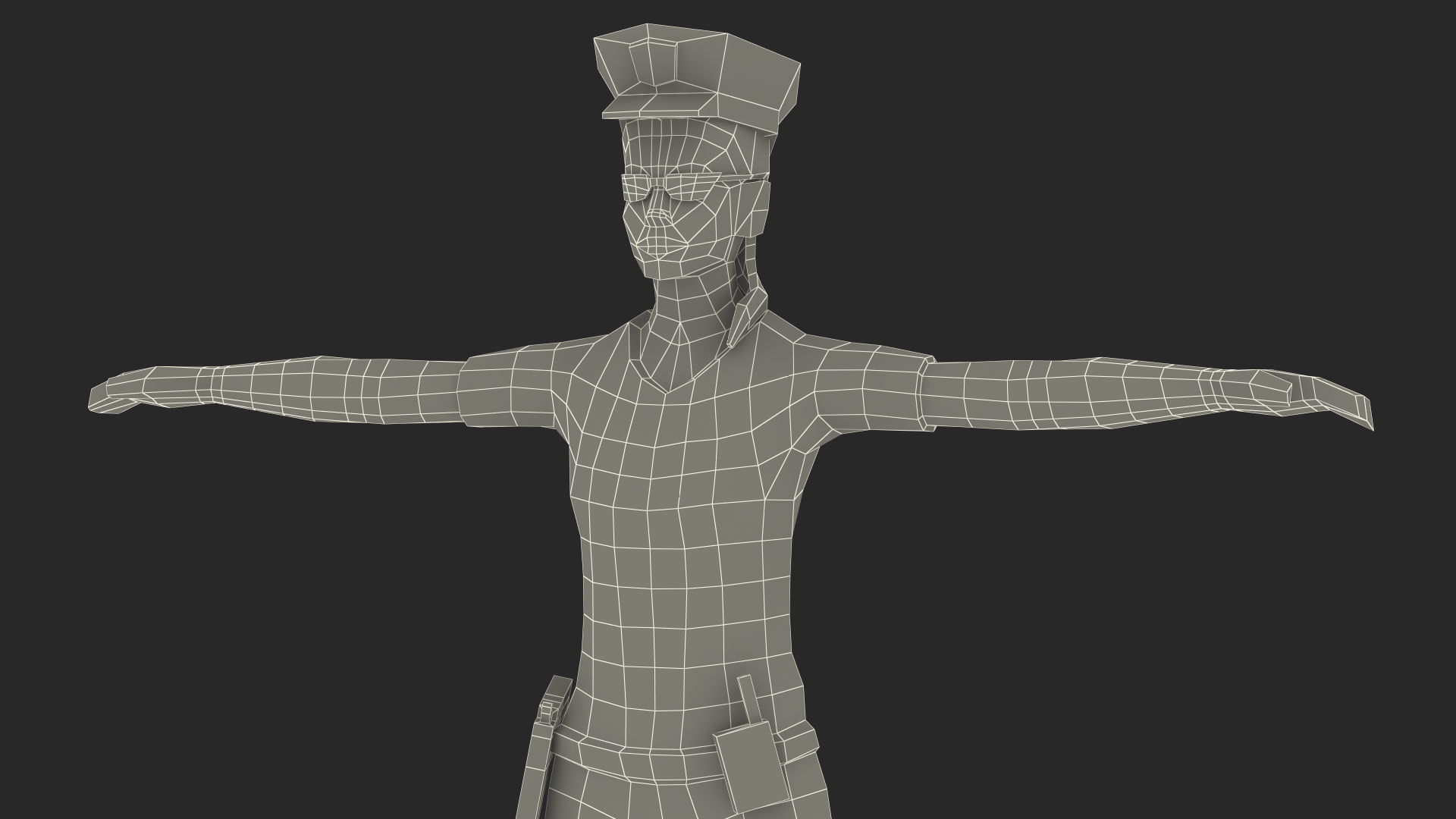 3D Policewoman Low Poly Rigged for Maya
