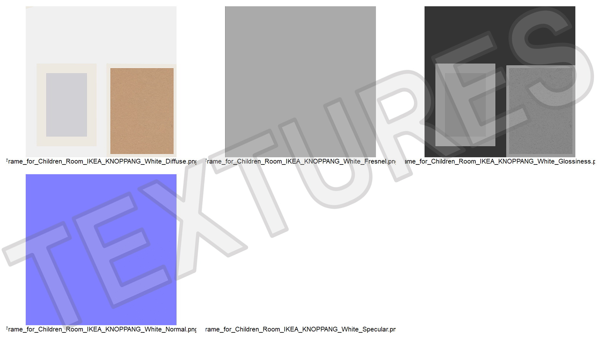 3D Frame for Children Room IKEA KNOPPANG White model