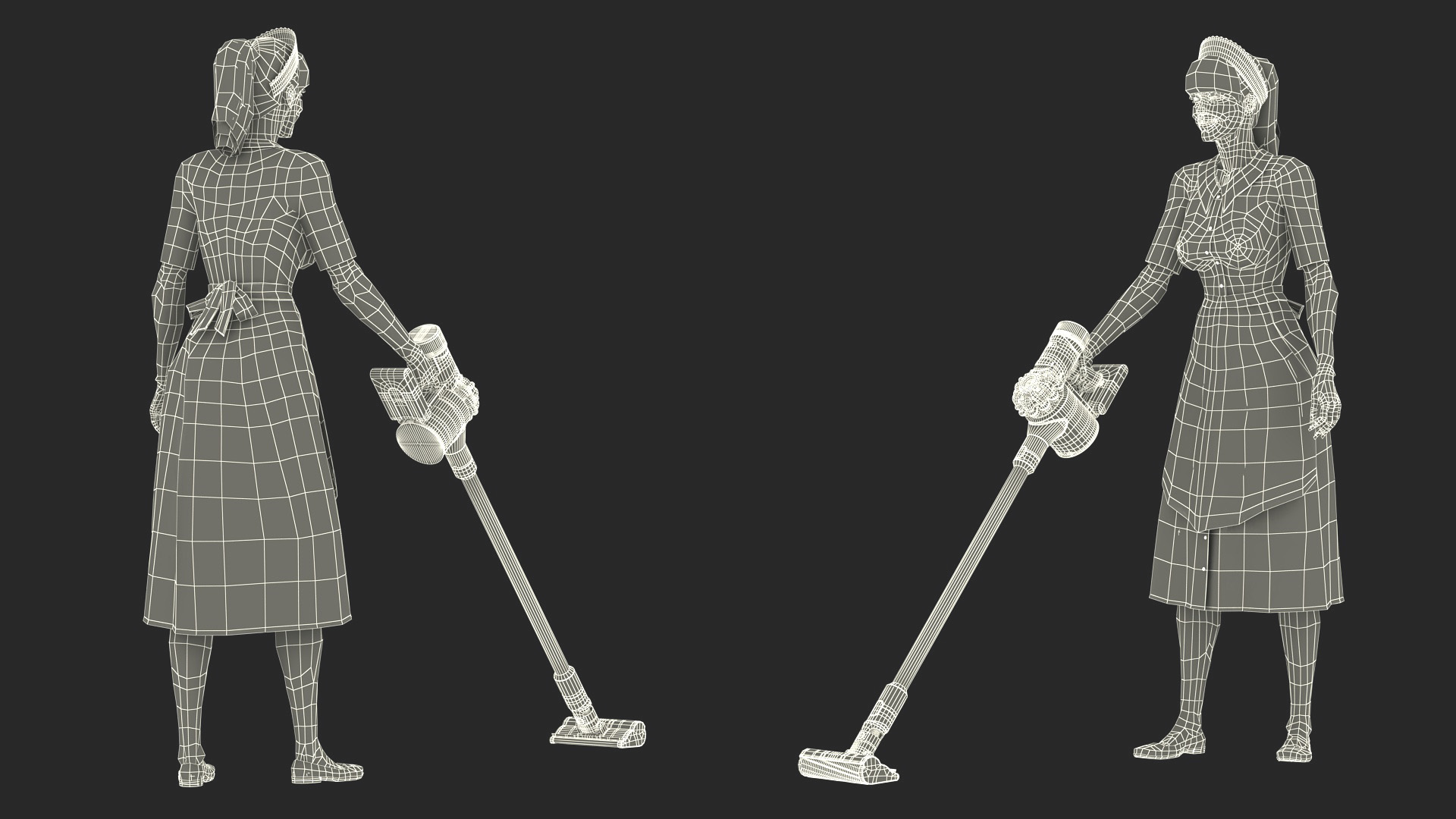 3D Housekeeping Maid with Dyson V8