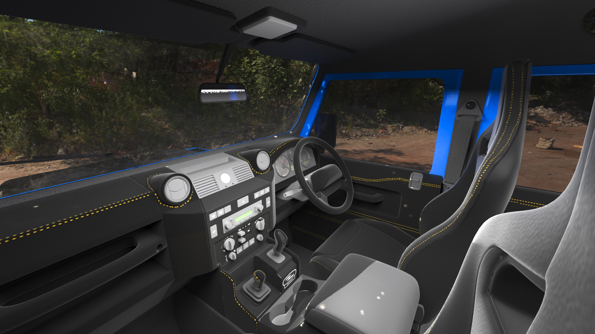 3D model Dirty Off Road Car Rigged