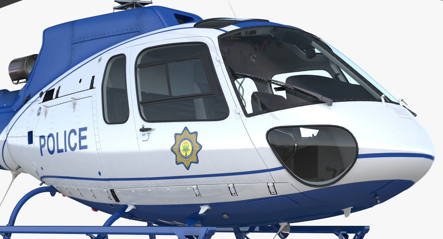 3D model Police Helicopter Eurocopter AS 350