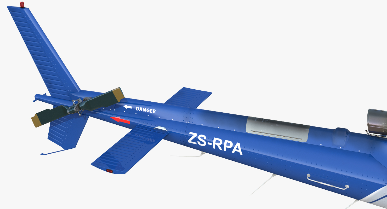 3D model Police Helicopter Eurocopter AS 350