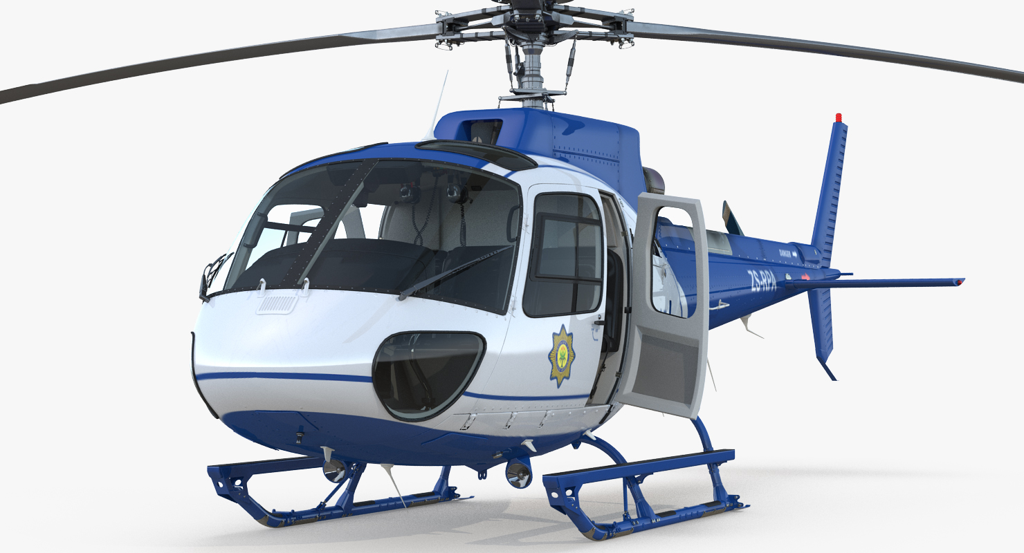 3D model Police Helicopter Eurocopter AS 350