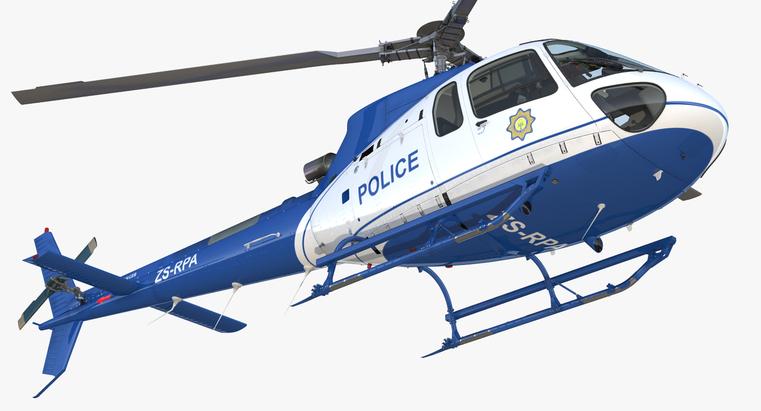 3D model Police Helicopter Eurocopter AS 350