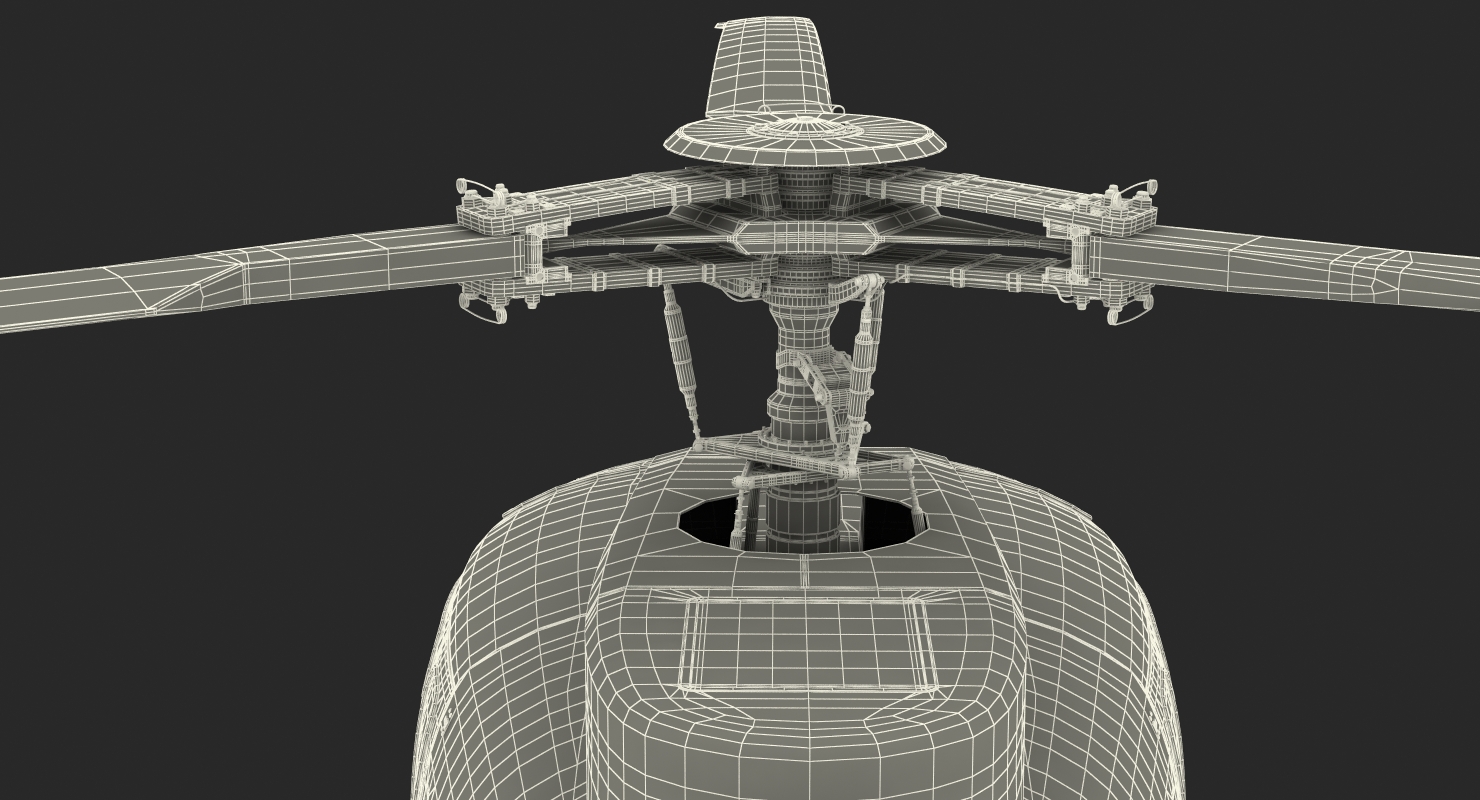 3D model Police Helicopter Eurocopter AS 350